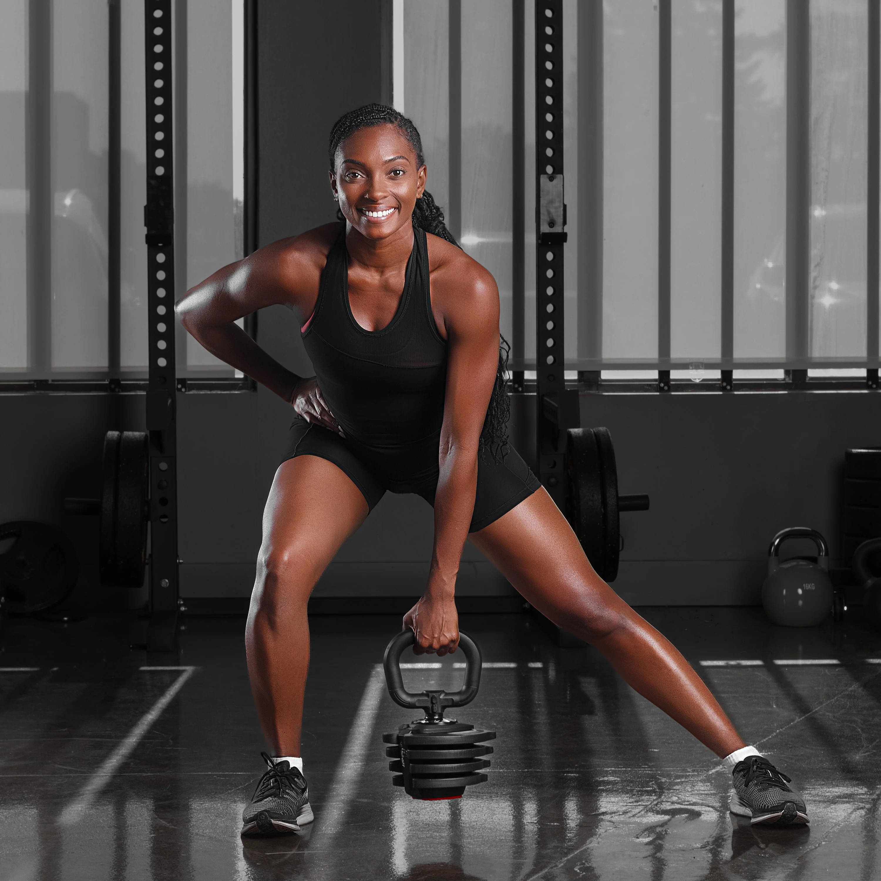 AmStaff Fitness 3-in-1 Adjustable Dumbbell/Kettlebell/Barbell Set (2-43lbs) - Image 12
