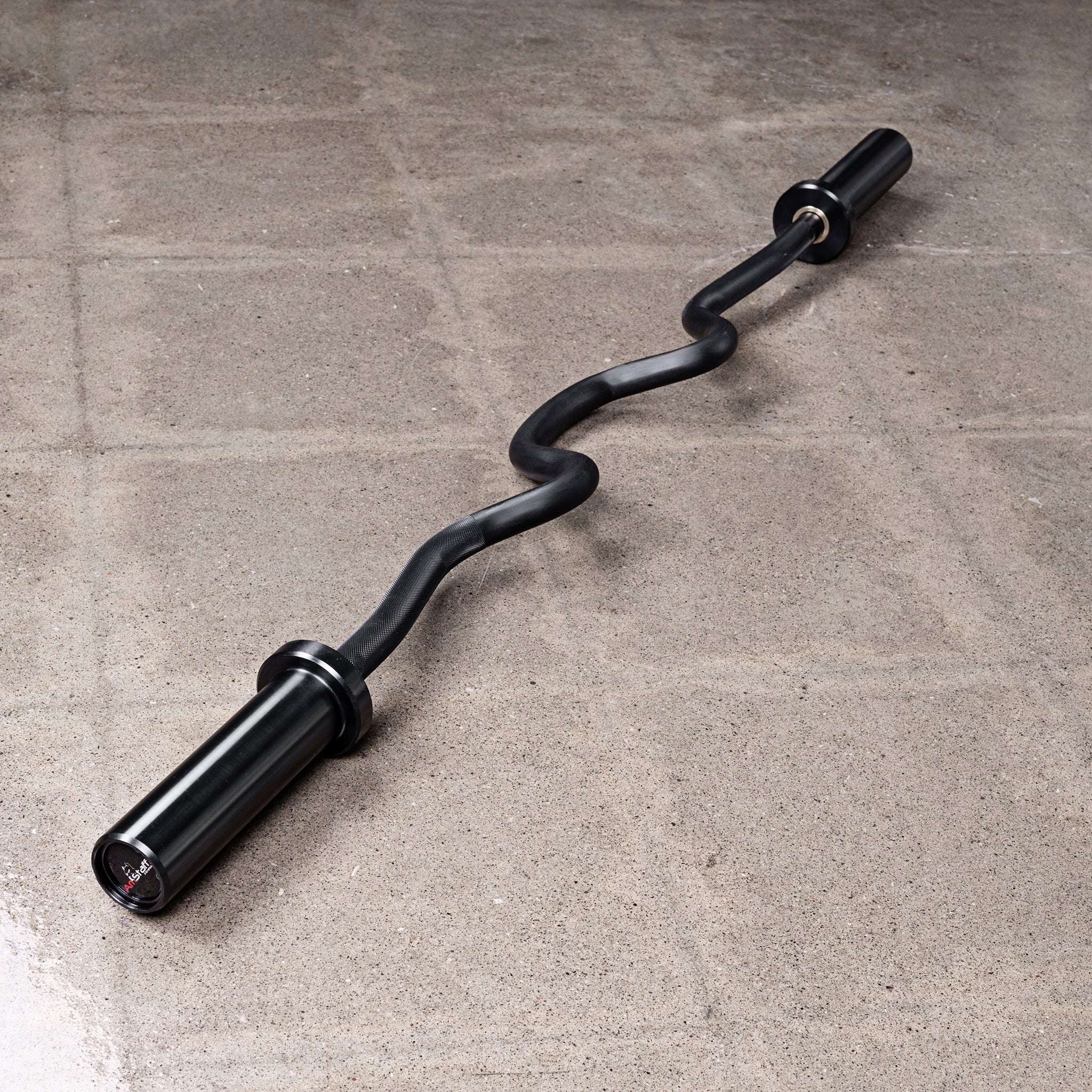 47in Black Zinc Olympic EZ Super Curl Bar - Image 3