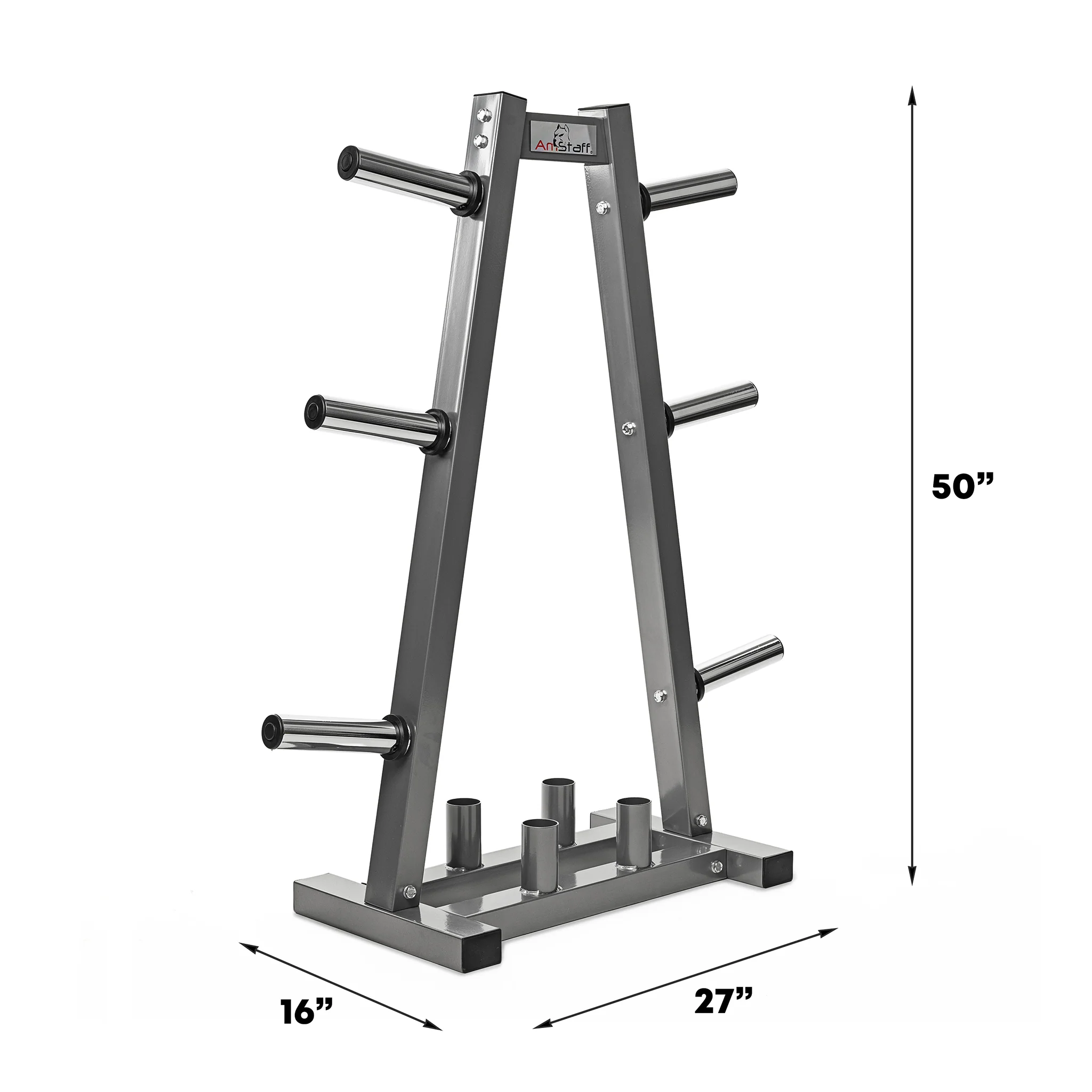 AmStaff A-Frame Olympic/Standard Plate Tree & Bar Holder TR051B - Image 4