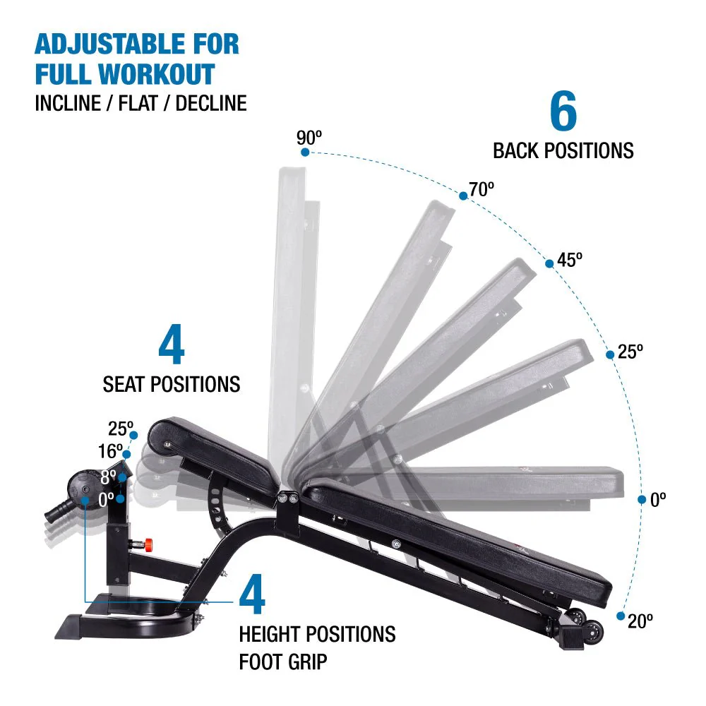 AmStaff DF-2051 Flat/Incline/Decline Bench - Image 3