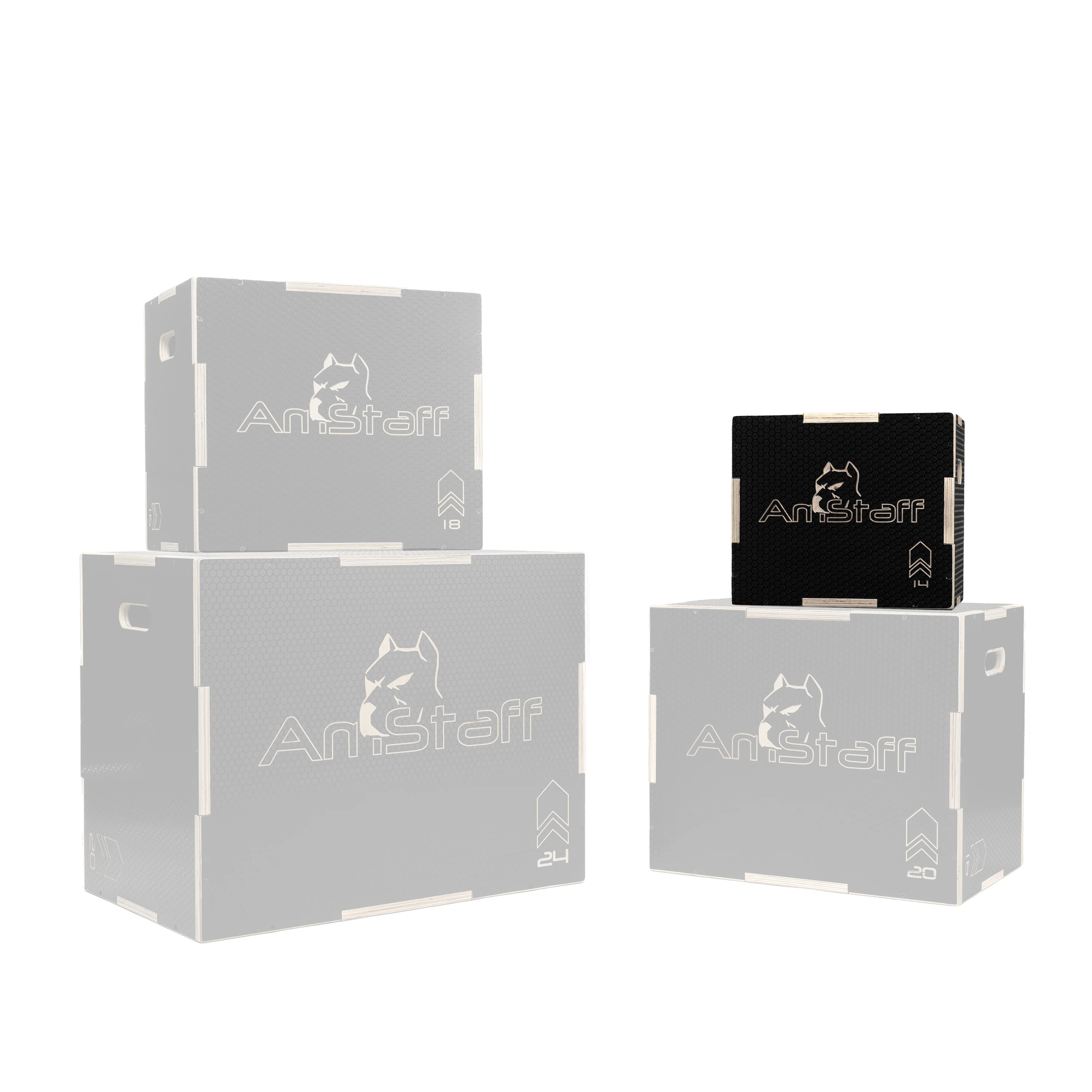 AmStaff Fitness 3-in-1 Non-Slip Wood Plyometric Boxes - Image 12