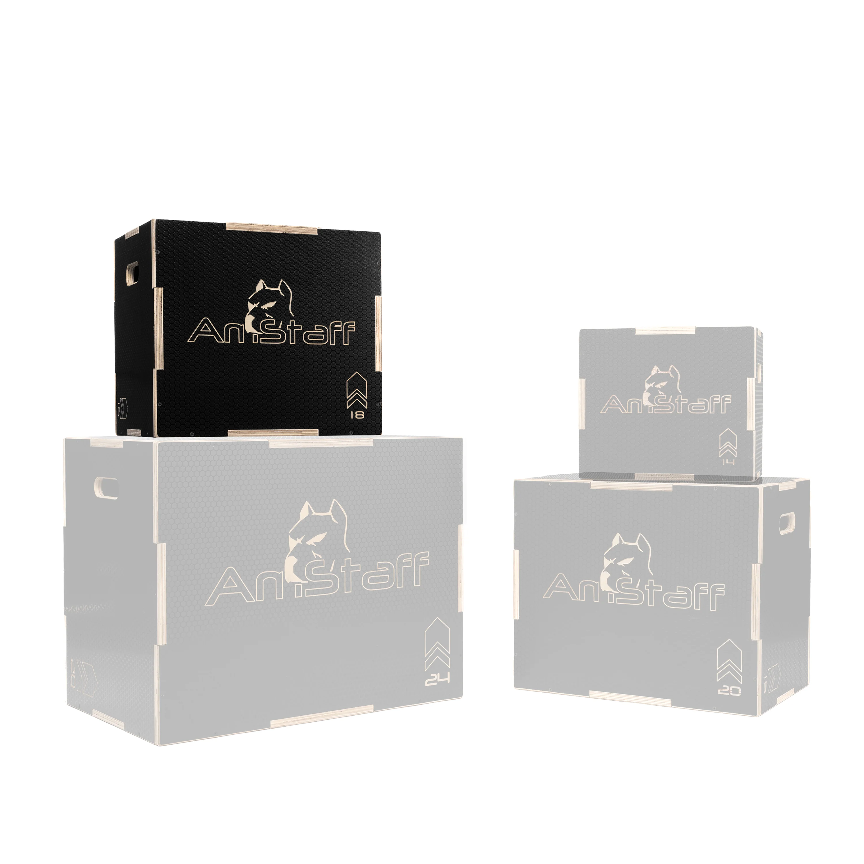 AmStaff Fitness 3-in-1 Non-Slip Wood Plyometric Boxes - Image 13
