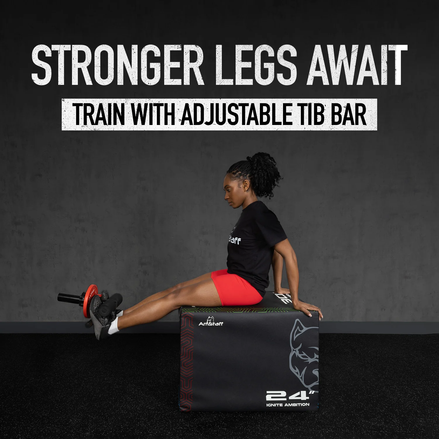 AmStaff Fitness Adjustable Tib Bar - Image 3
