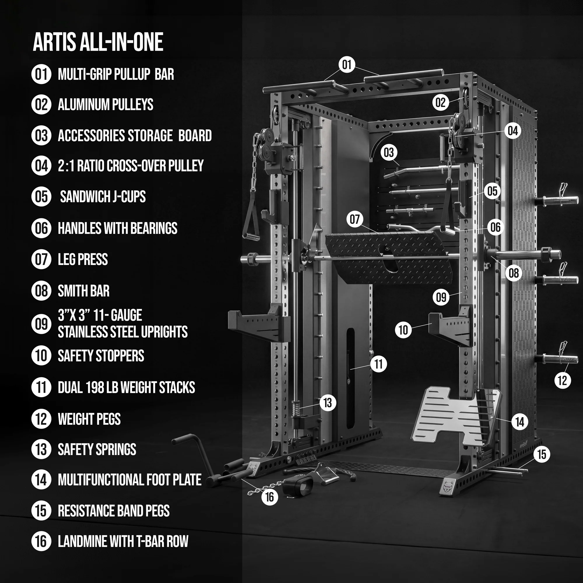 AmStaff Fitness Artis All-In-One Smith Machine - Image 4