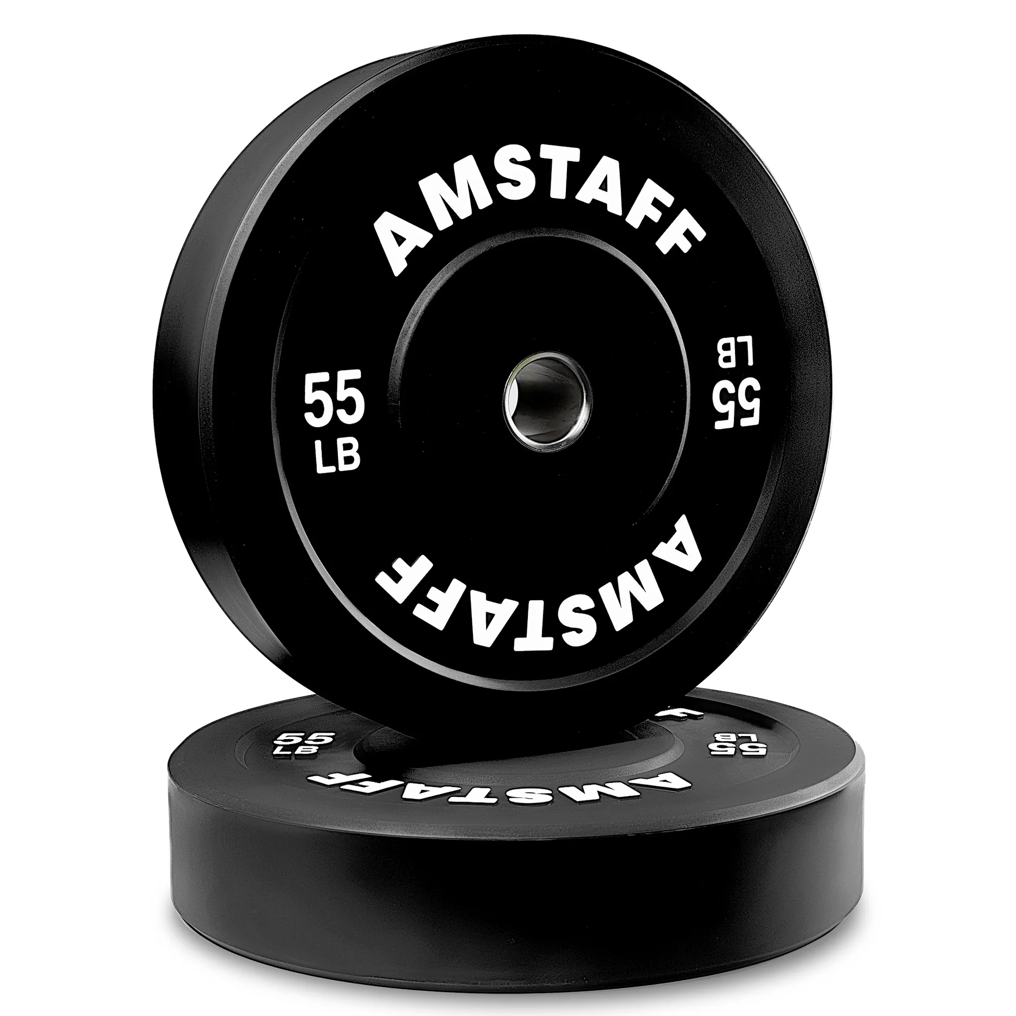 AmStaff Fitness Black Bumper Plates - Image 14