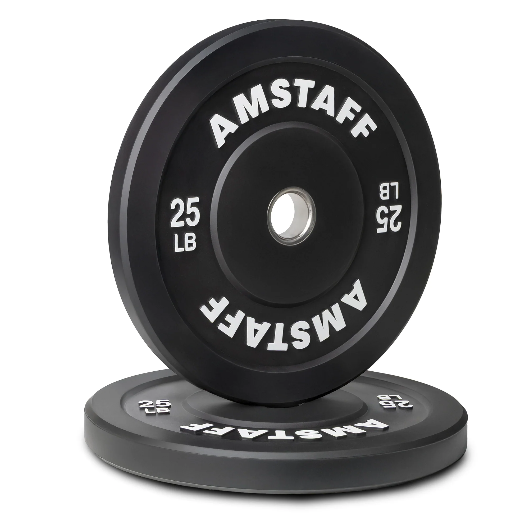 AmStaff Fitness Black Bumper Plates - Image 4