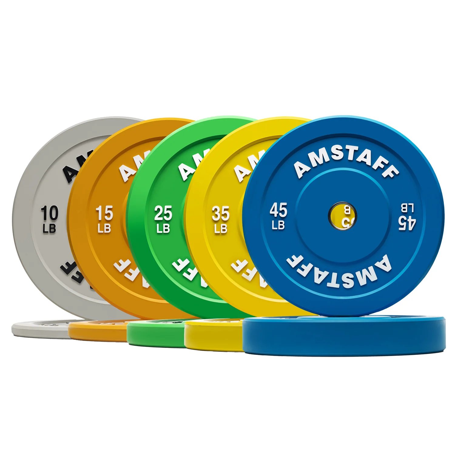 AmStaff Fitness Coloured Bumper Plates - Image 12