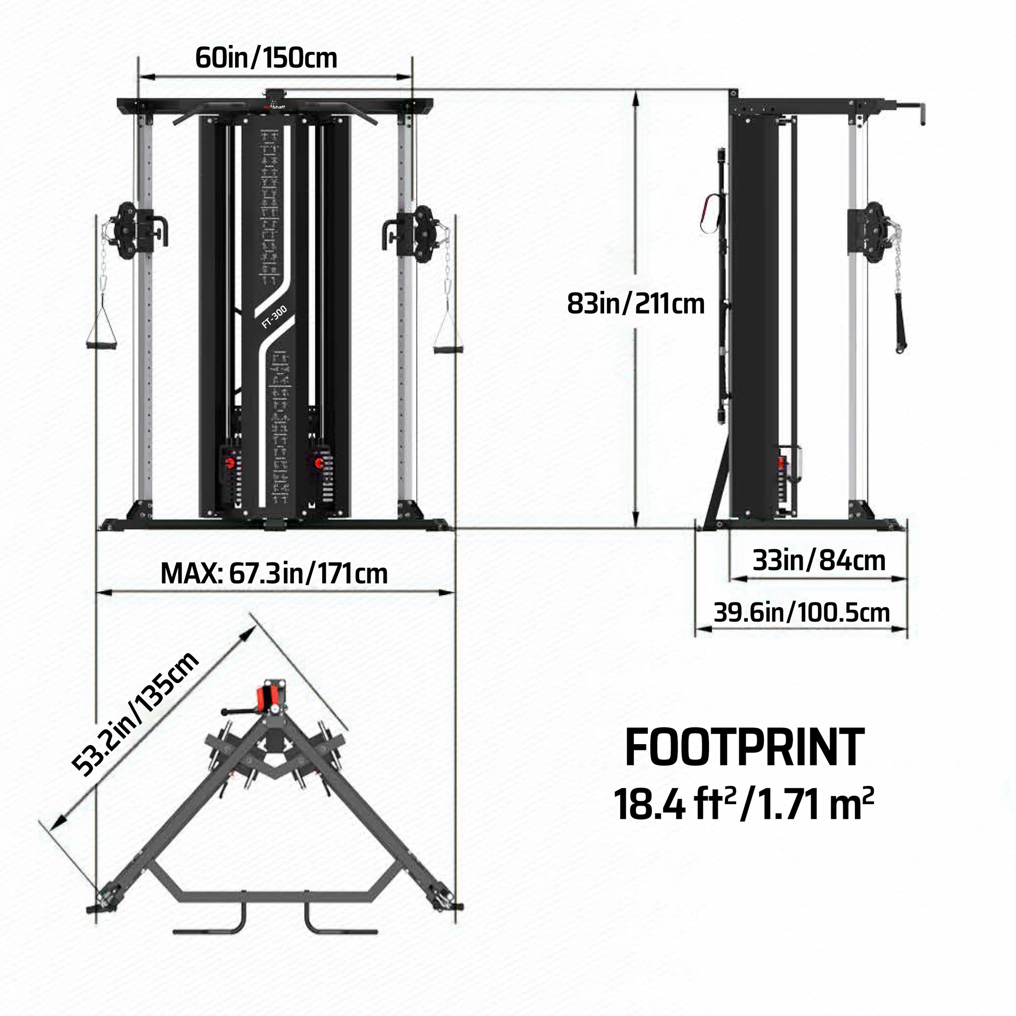 AmStaff Fitness FT-300 Functional Trainer - Image 14