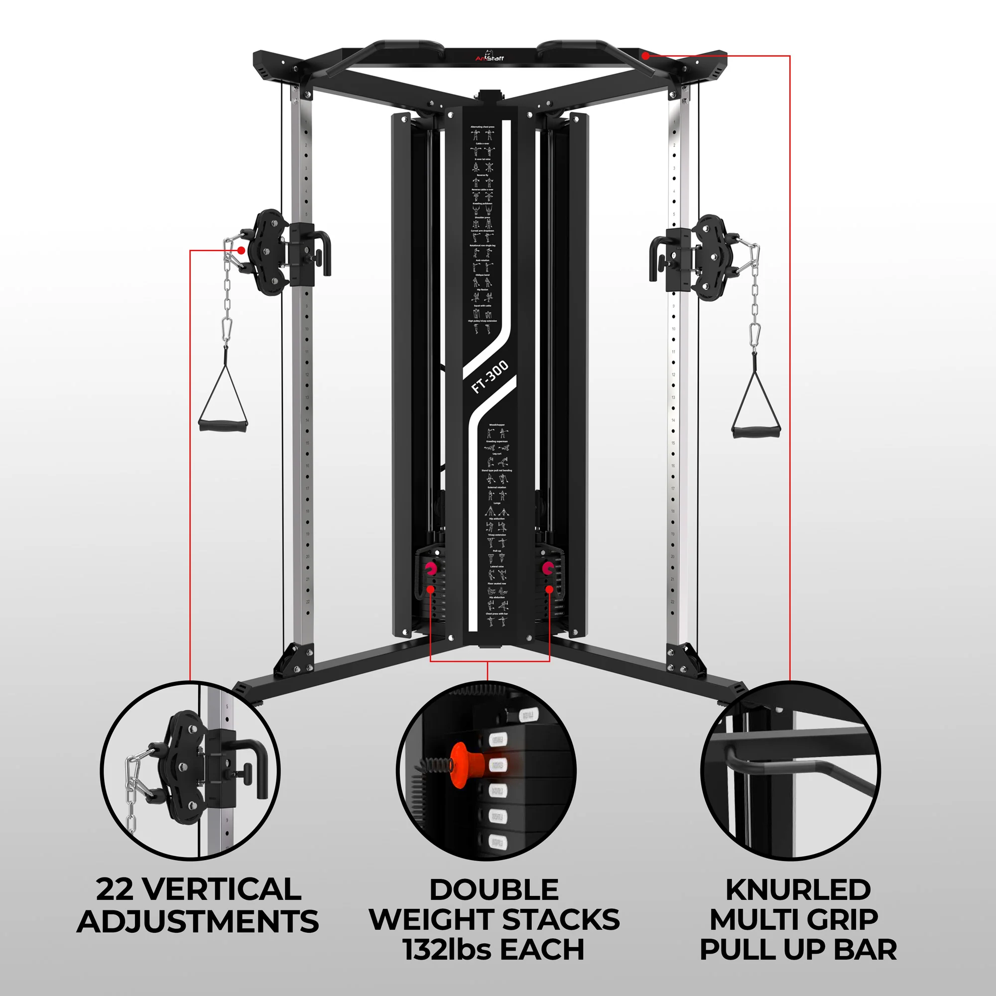 AmStaff Fitness FT-300 Functional Trainer - Image 4