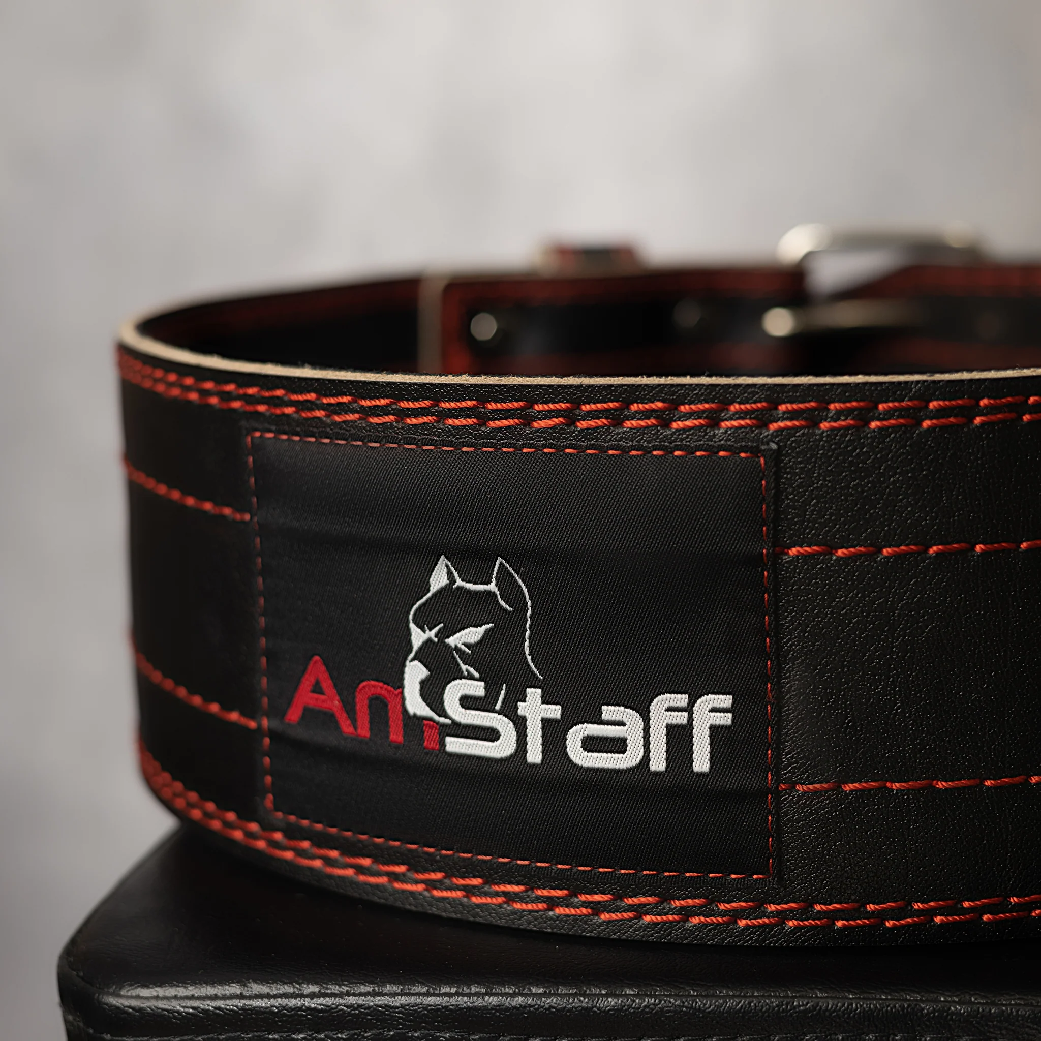 AmStaff Fitness Leather Powerlifting Belt - Image 4