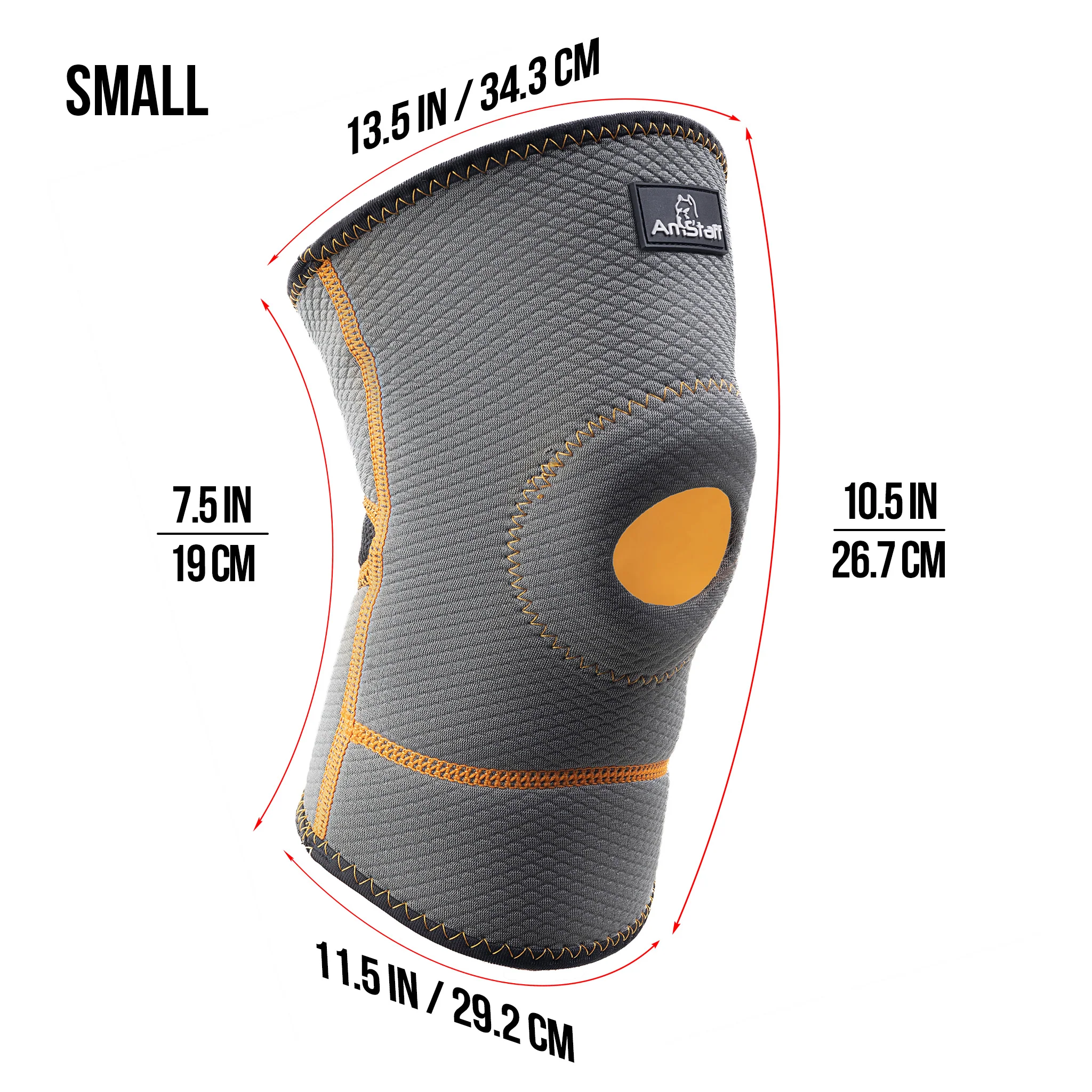 AmStaff Fitness Neoprene Support Sleeve with Centre Hole - Knee - Image 5