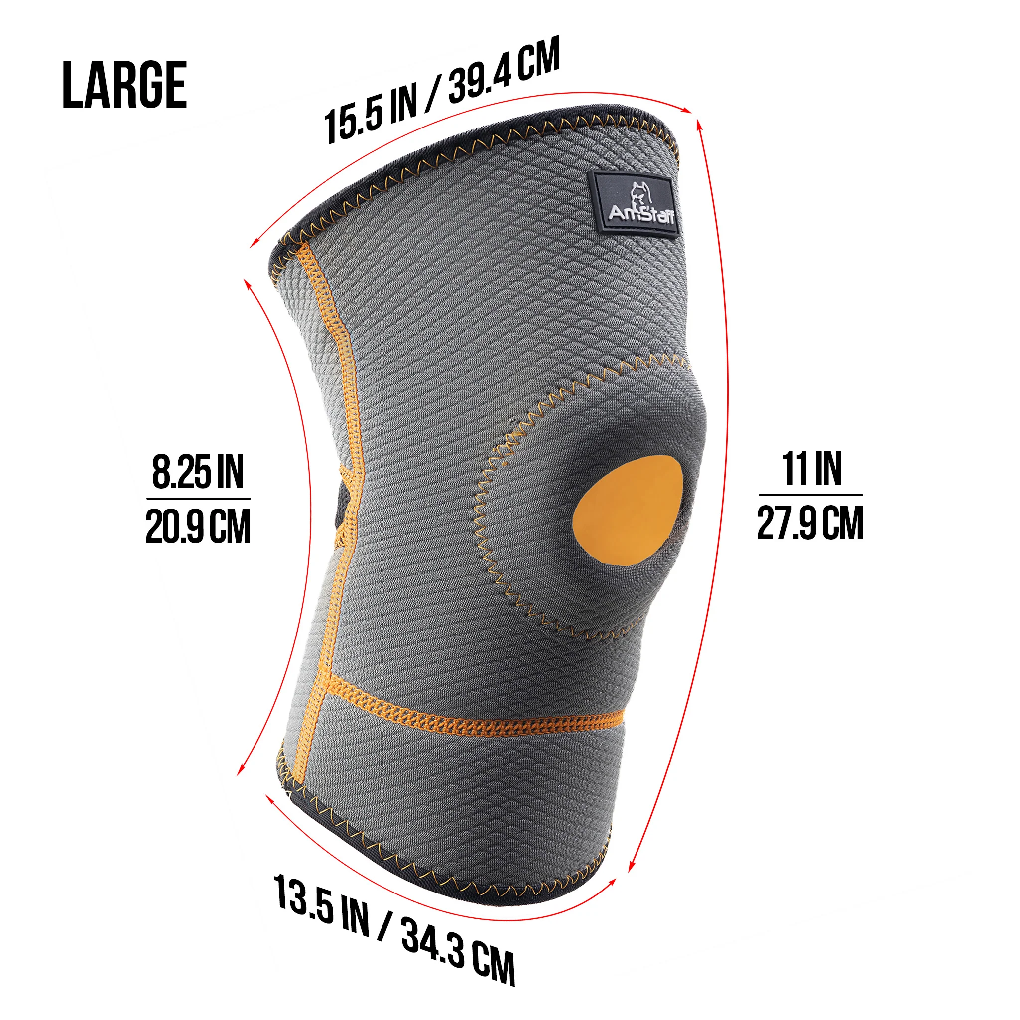 AmStaff Fitness Neoprene Support Sleeve with Centre Hole - Knee - Image 7