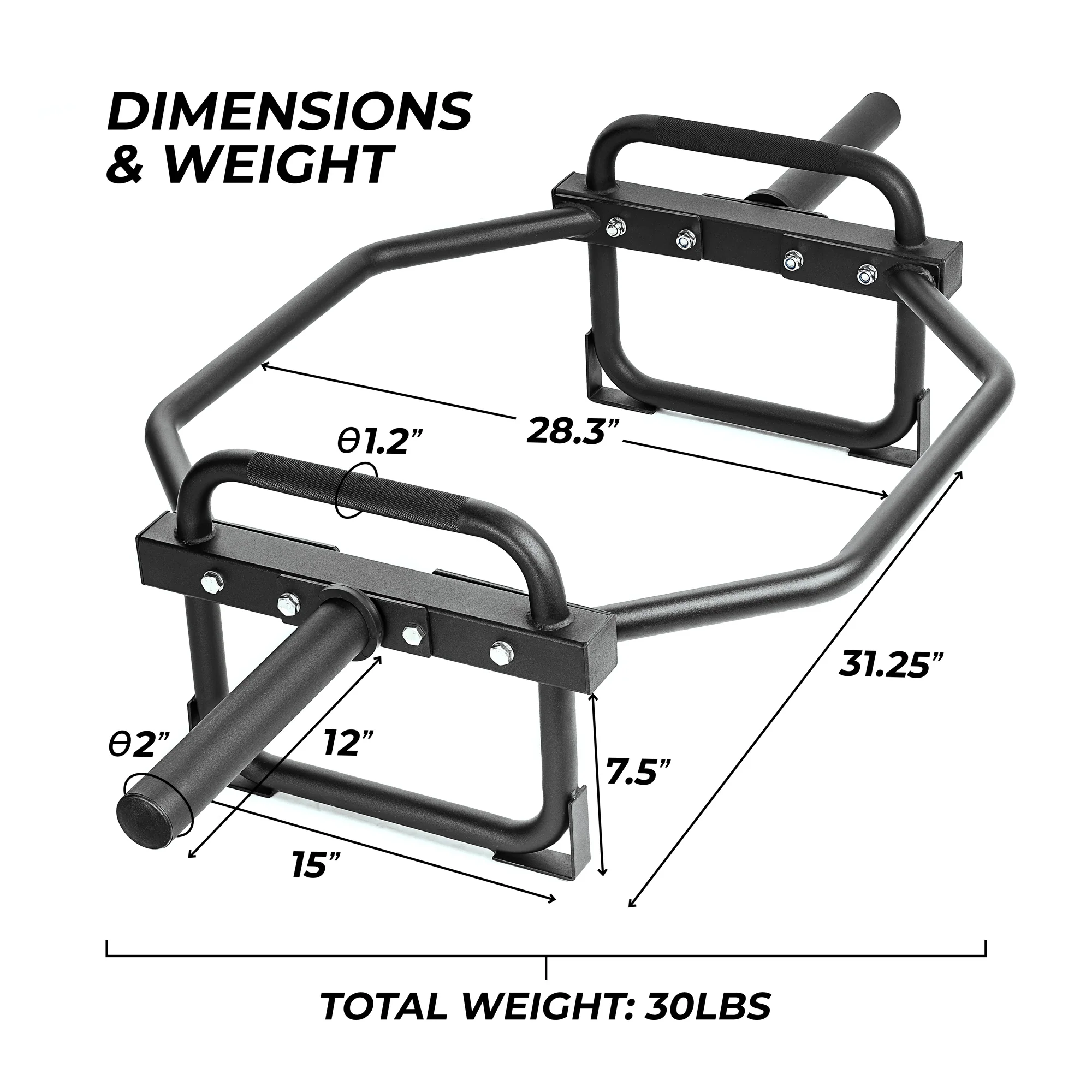 AmStaff Fitness Olympic Trap/Hex Bar - Image 3