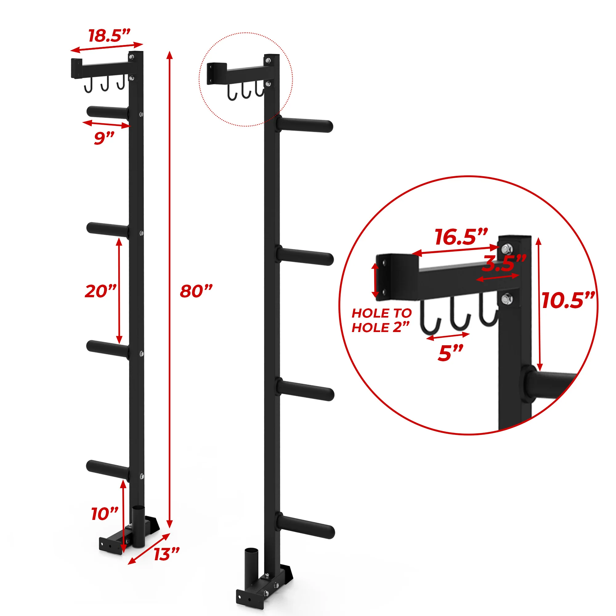 AmStaff Fitness Plates Storage for PR100 Power / Squat Rack - Image 4