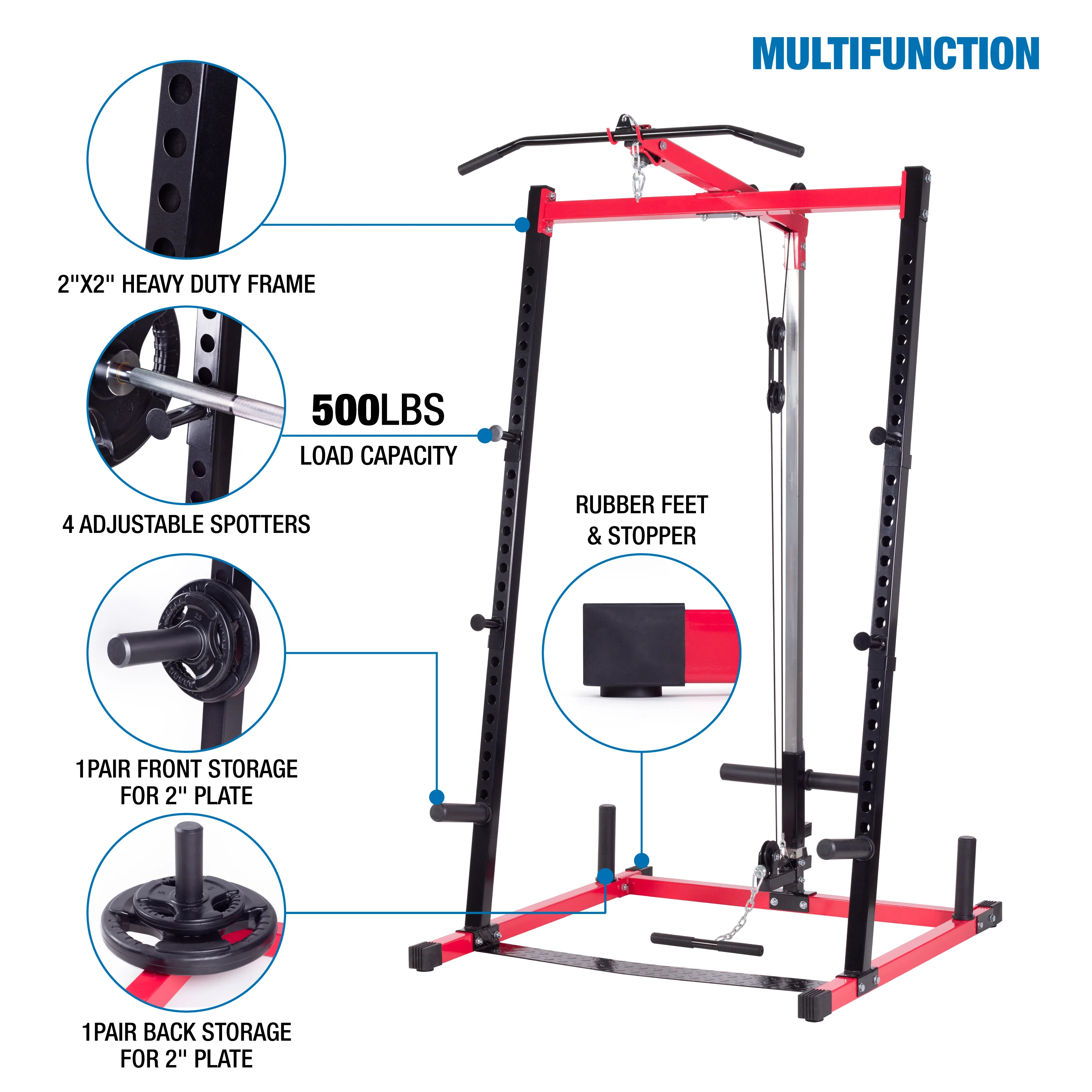 AmStaff Fitness SD180 Squat Rack - Image 4
