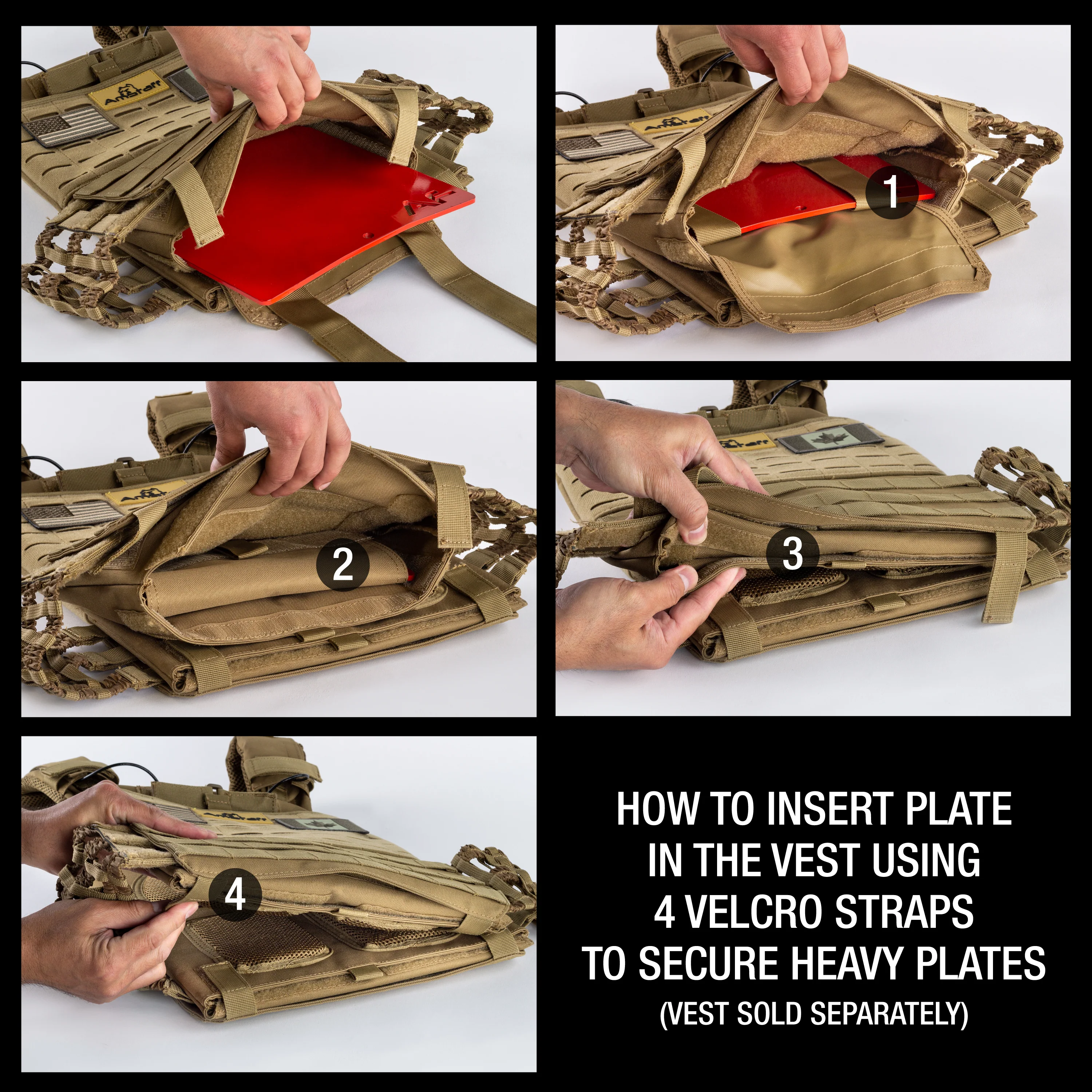 AmStaff Fitness Tactical Weighted Vest Plates - Image 3