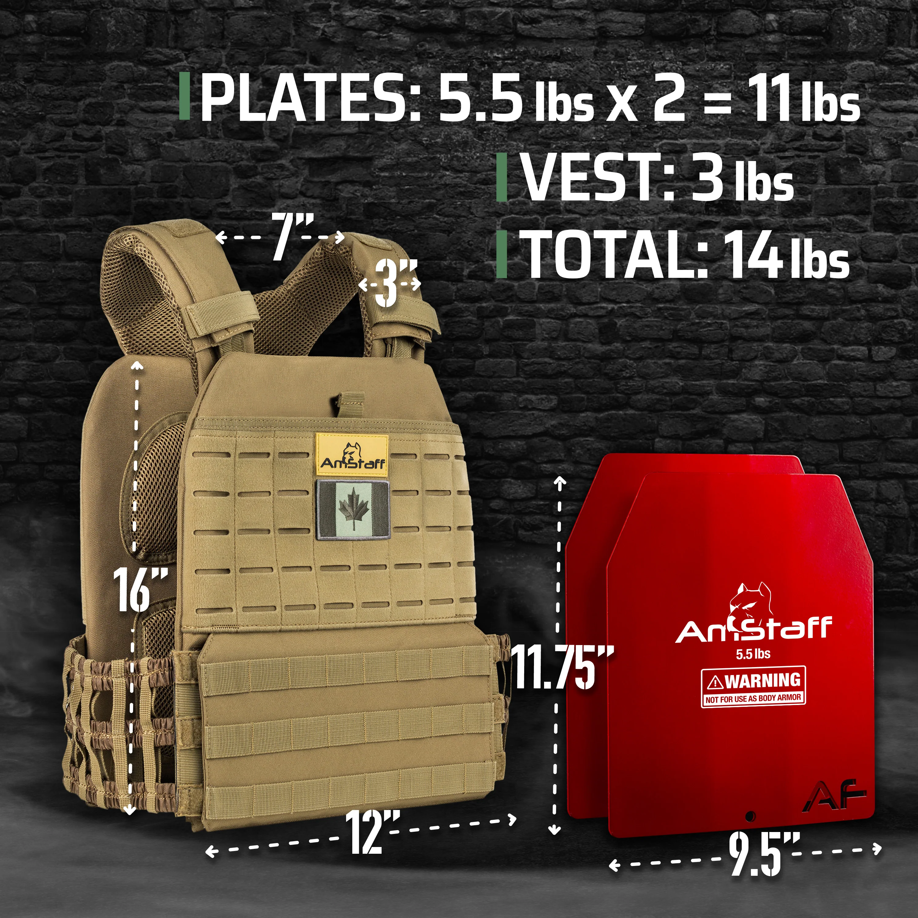 AmStaff Fitness Tactical Weighted Vest - Image 19