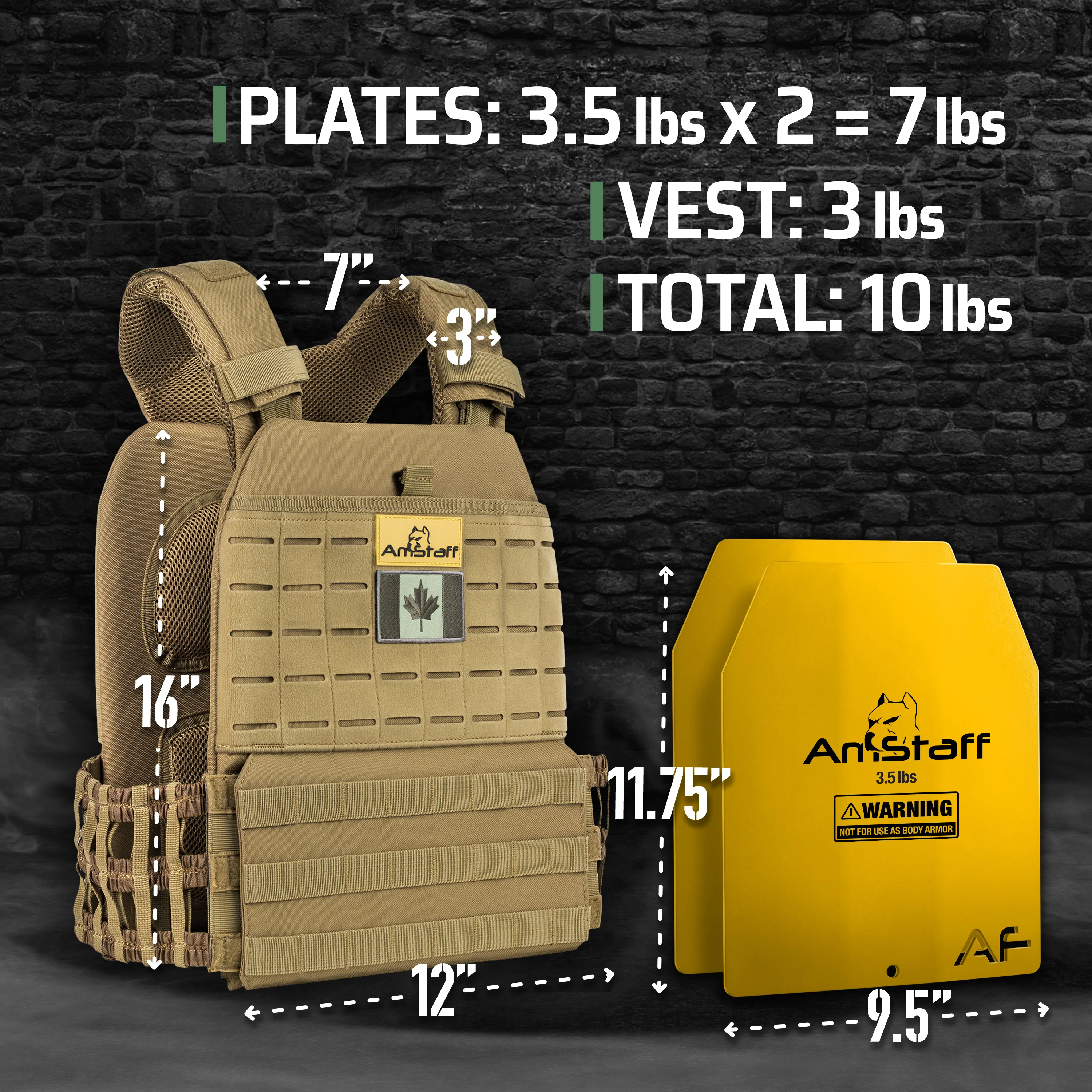 AmStaff Fitness Tactical Weighted Vest - Image 20