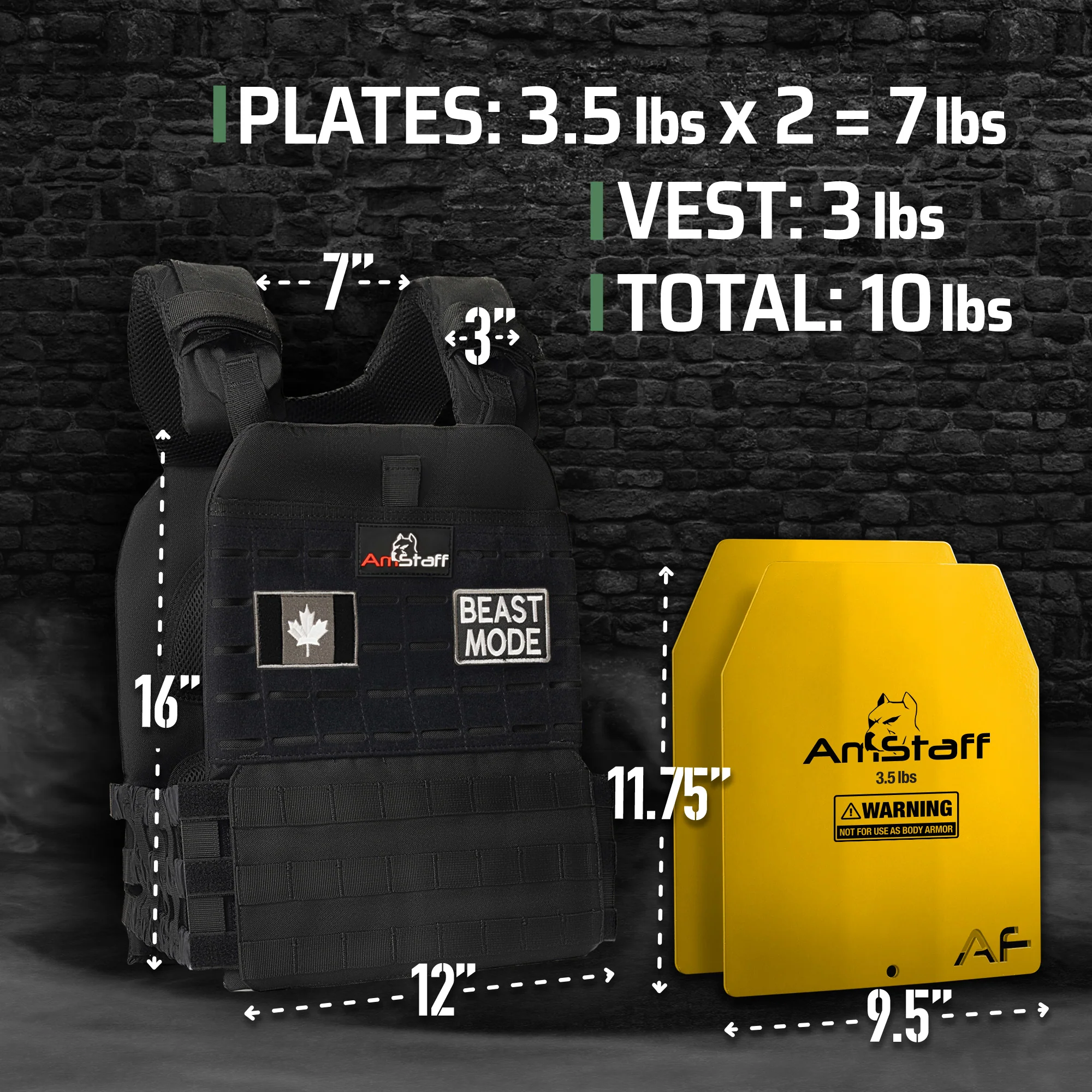 AmStaff Fitness Tactical Weighted Vest - Image 25