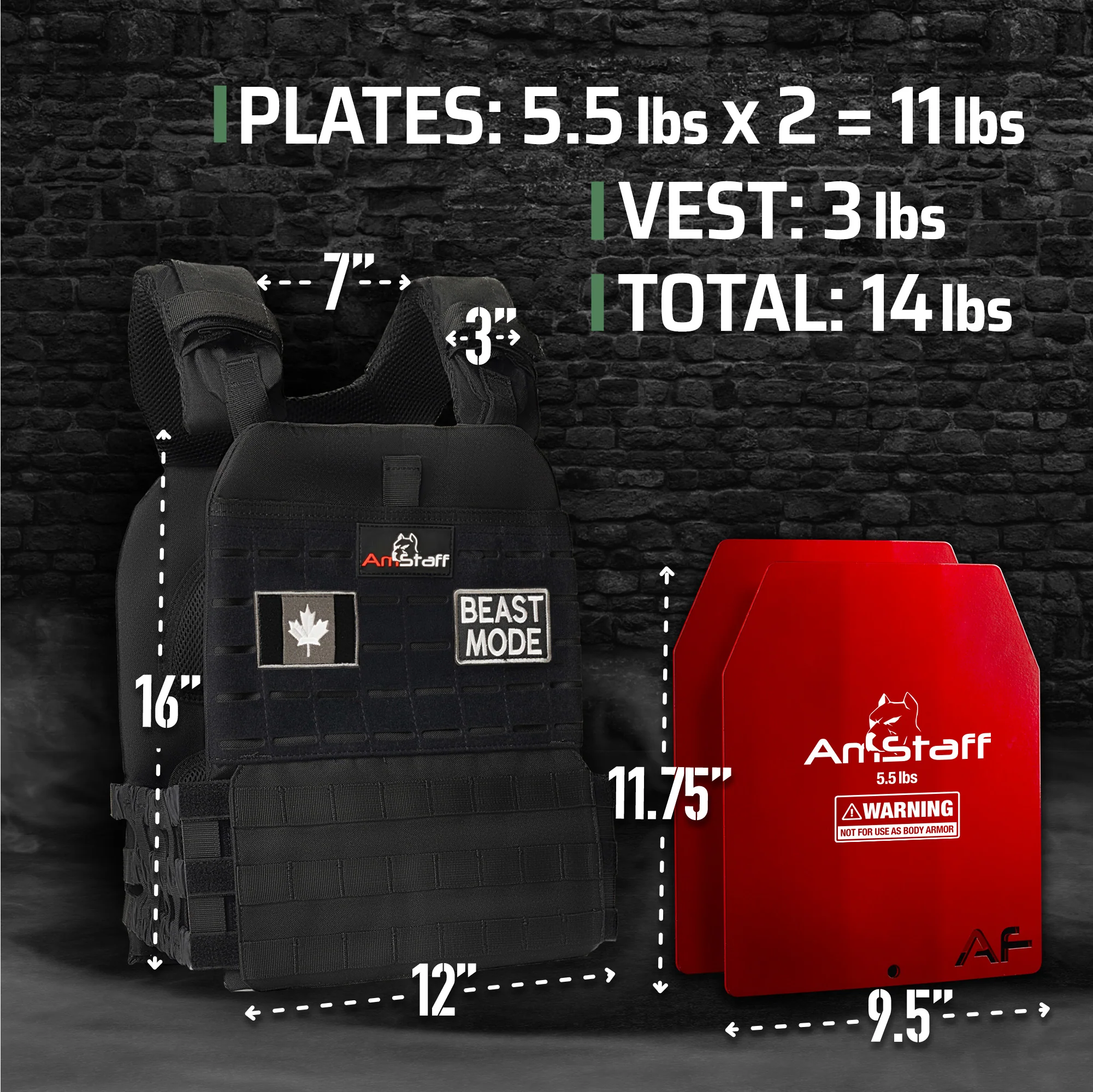 AmStaff Fitness Tactical Weighted Vest - Image 26