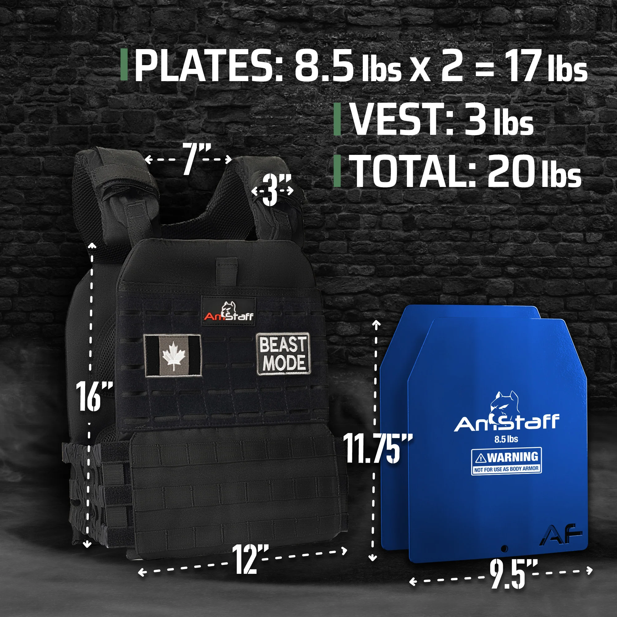 AmStaff Fitness Tactical Weighted Vest - Image 27
