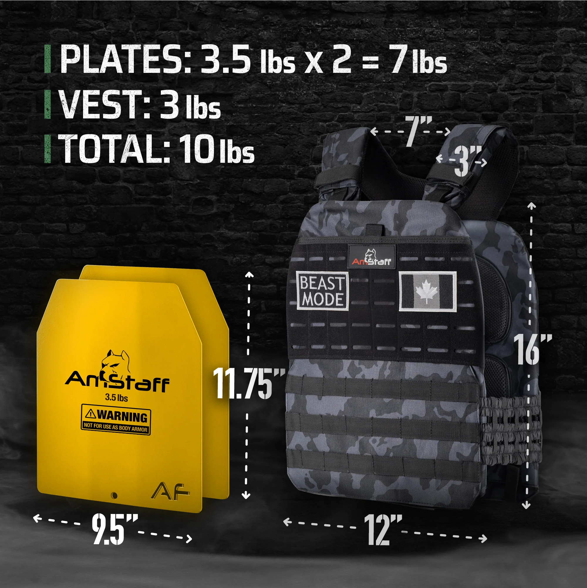 AmStaff Fitness Tactical Weighted Vest - Image 33