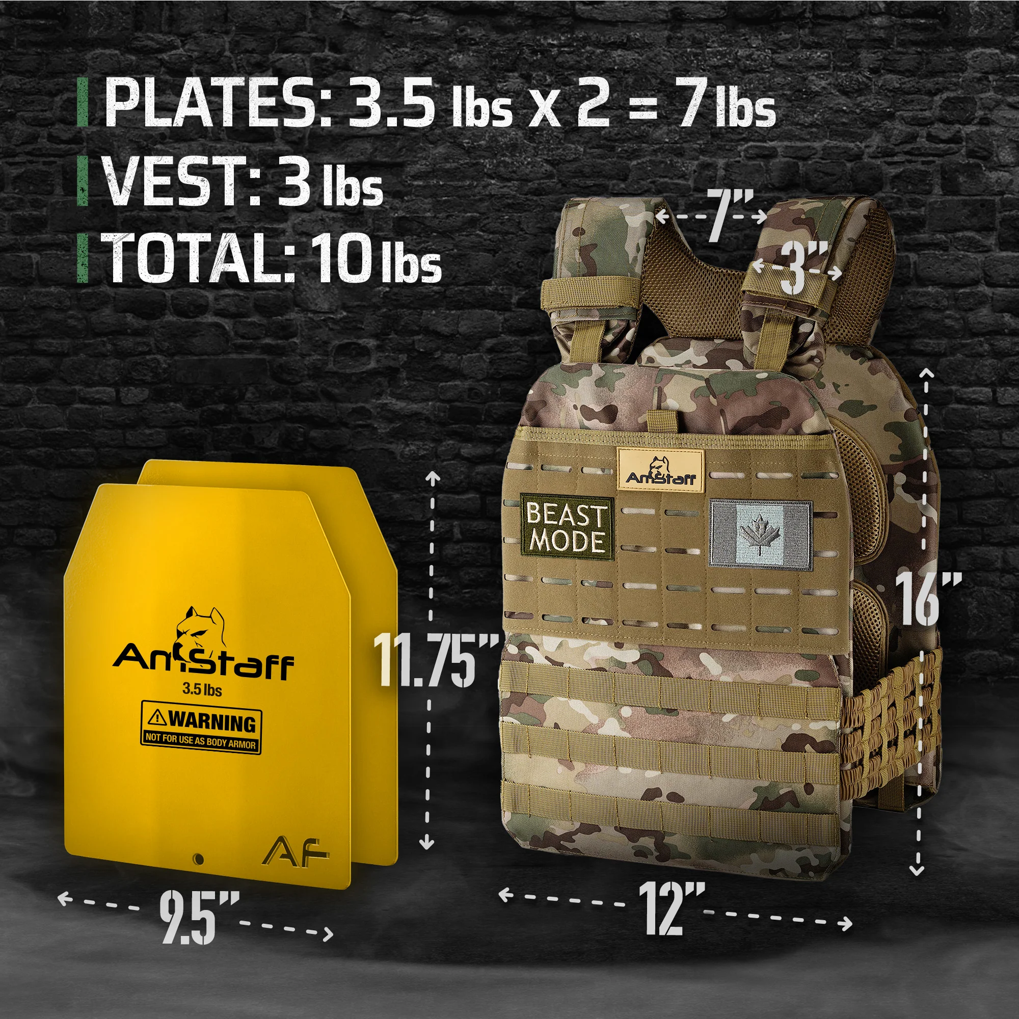 AmStaff Fitness Tactical Weighted Vest - Image 41