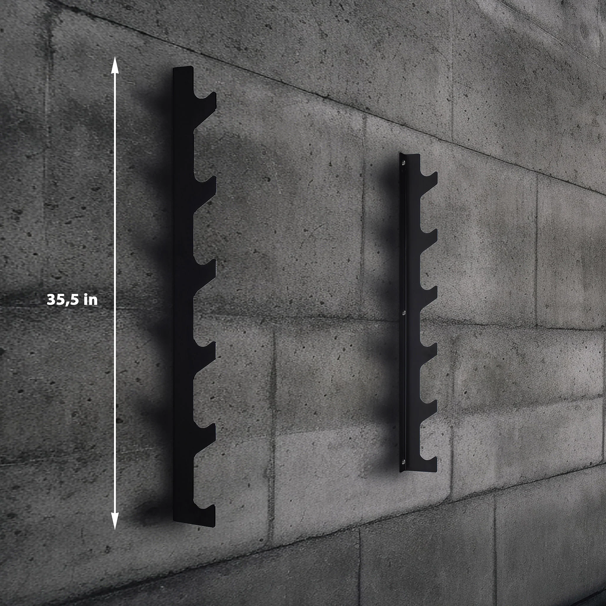 AmStaff Fitness TR305B Wall Mount Bars Storage Rack - Image 3
