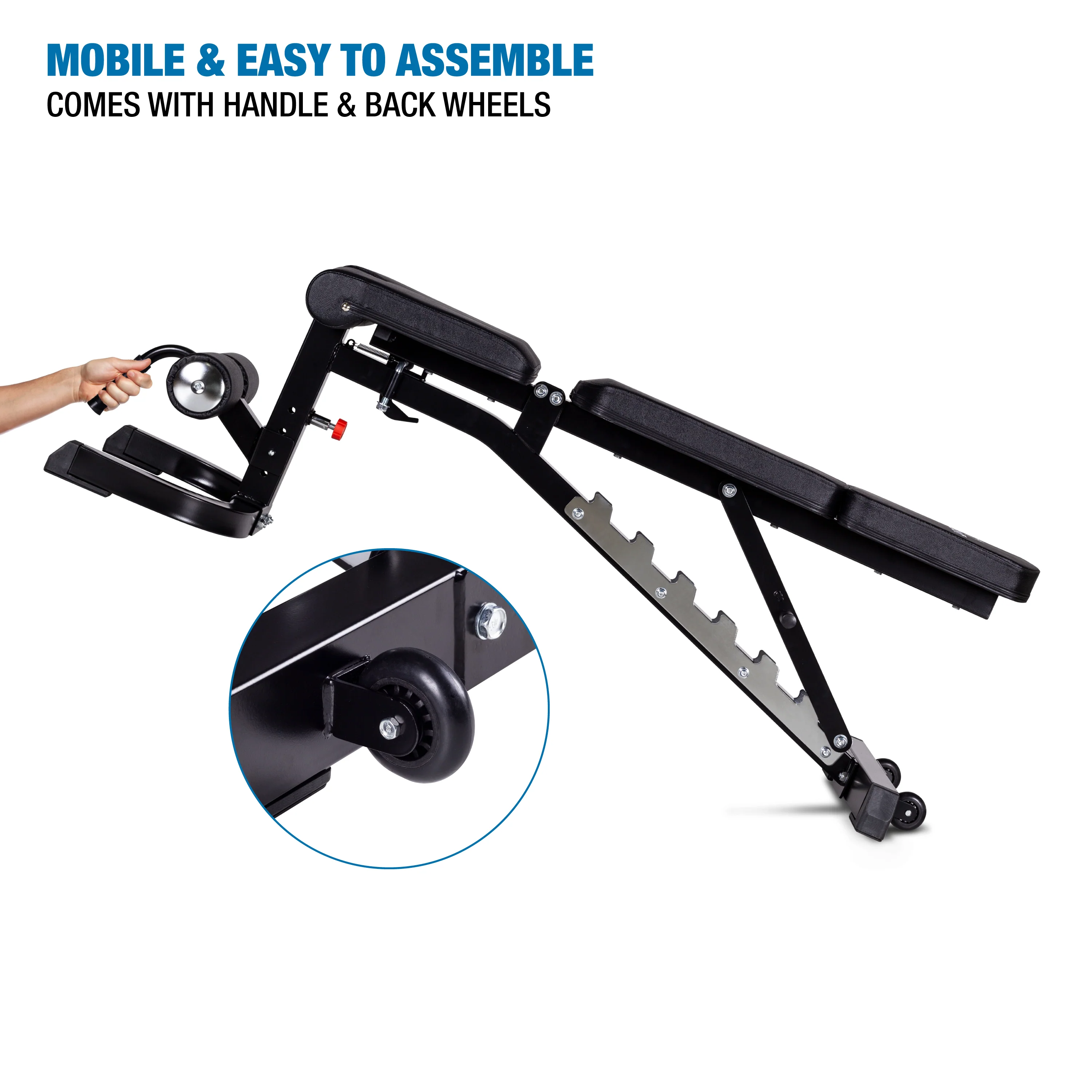 AmStaff Fitness TS009 Premium Multi-FID Bench - Black - Image 7