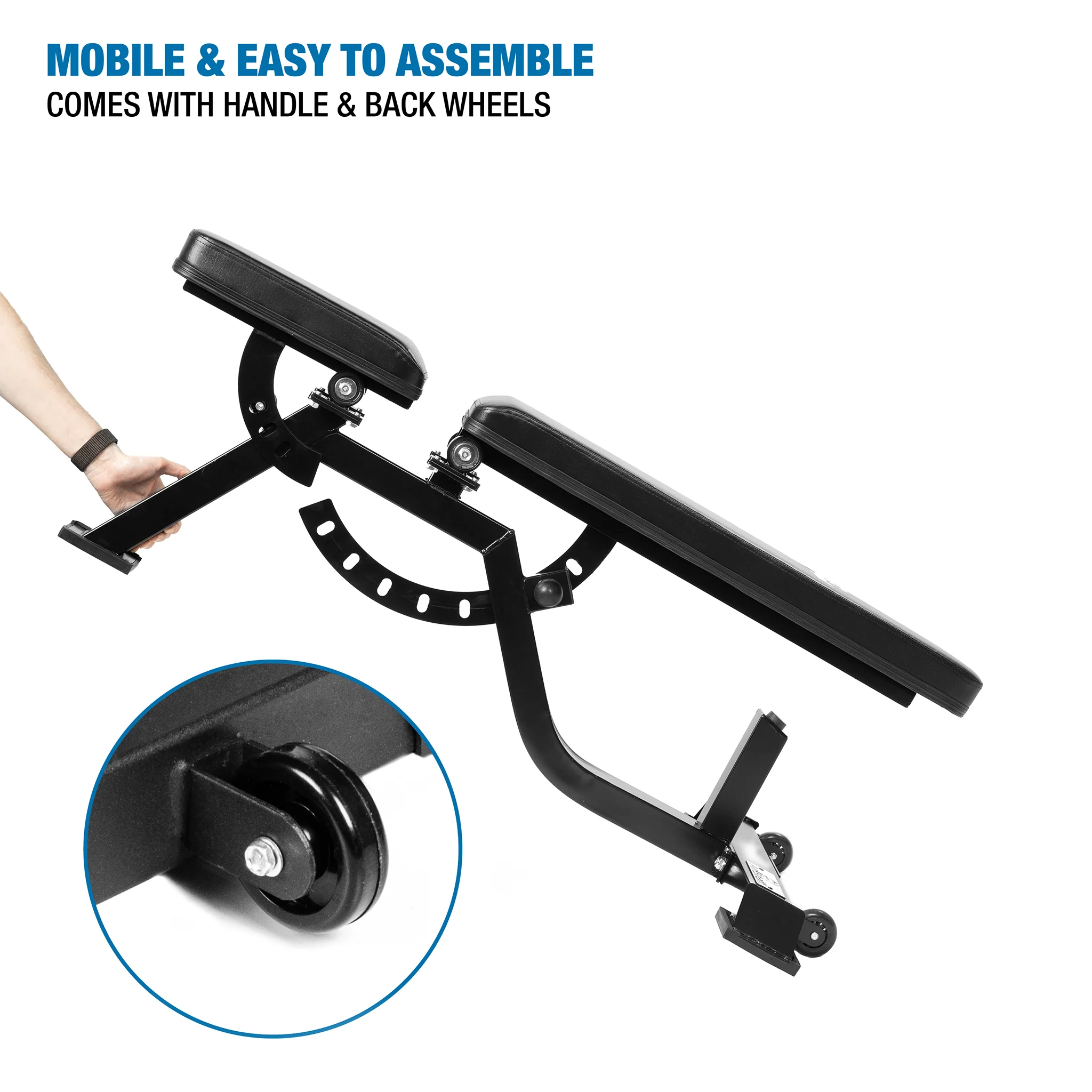 AmStaff Fitness TS010E Commercial Series Bench - Black - Image 7