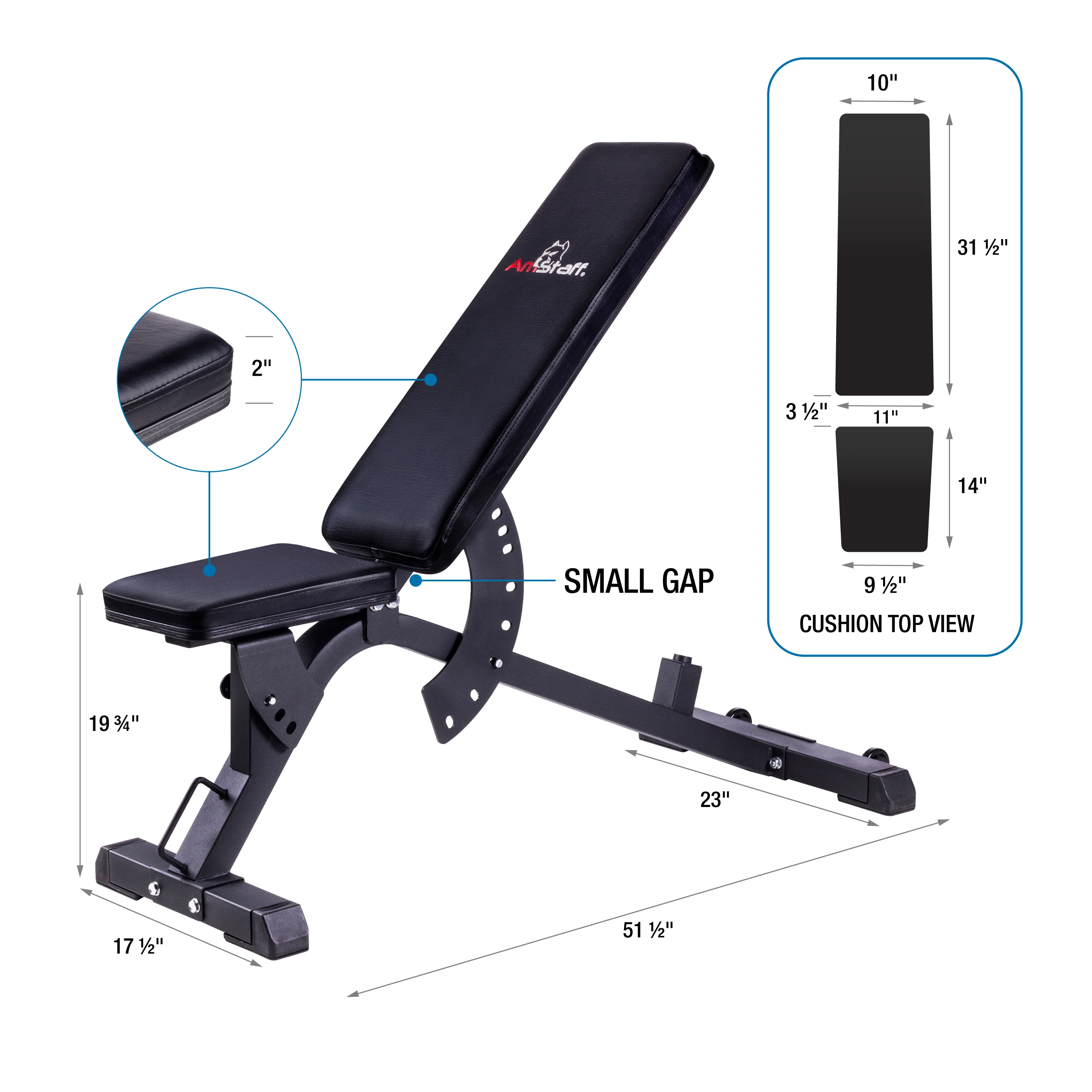 AmStaff Fitness TT1103B Multi-FID Commercial Series Bench - Image 5