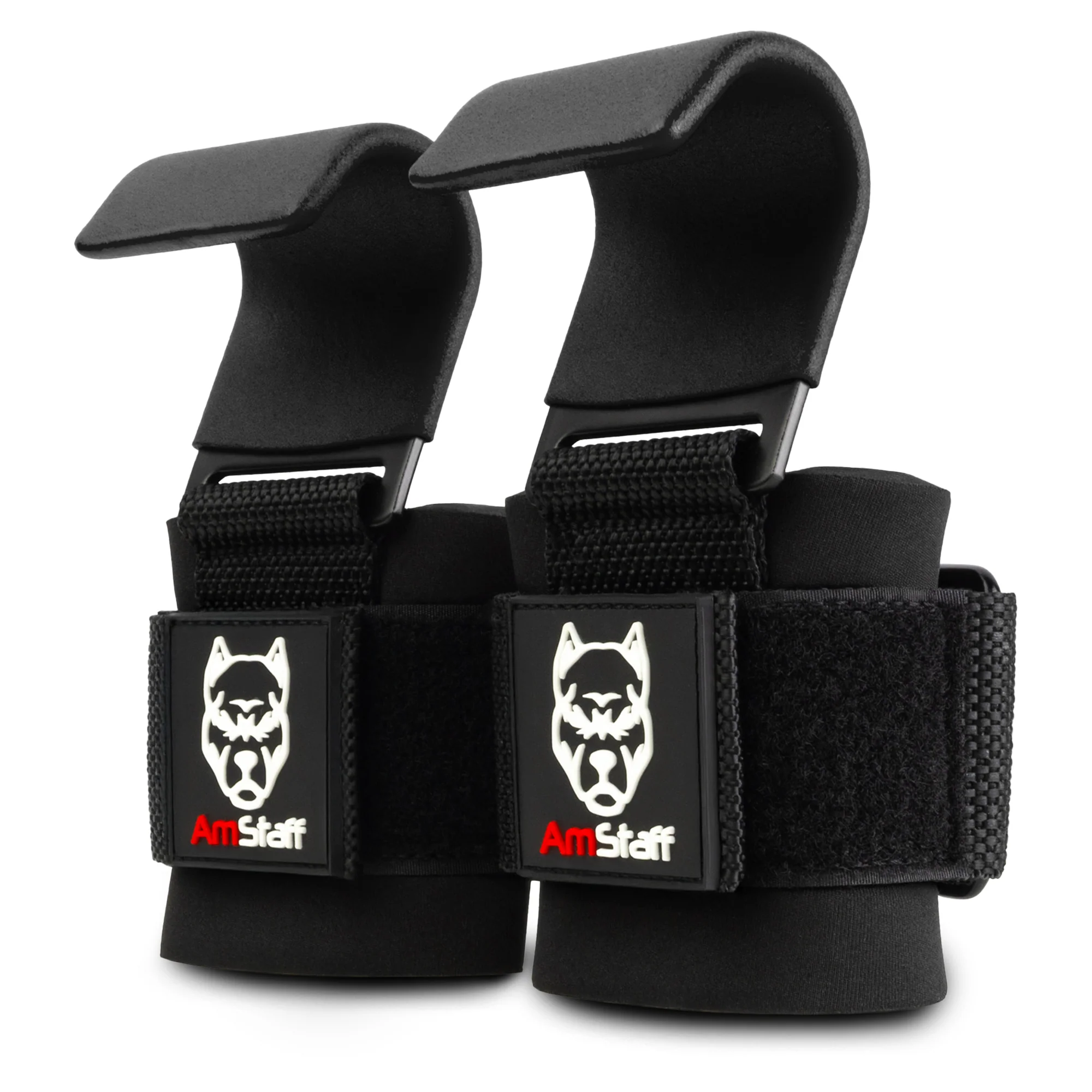 AmStaff Fitness Weight Lifting Hooks - Pair