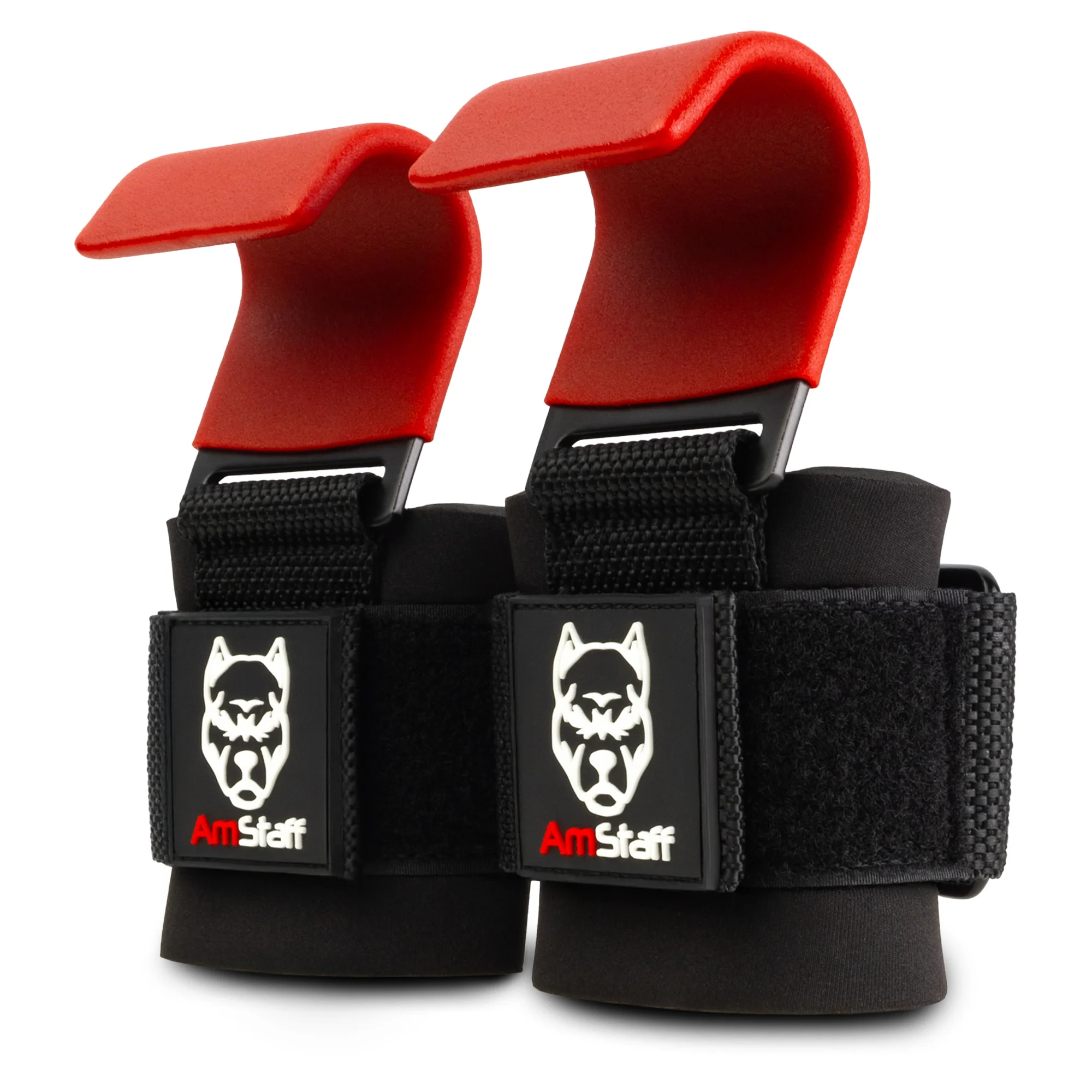 AmStaff Fitness Weight Lifting Hooks - Pair - Image 2
