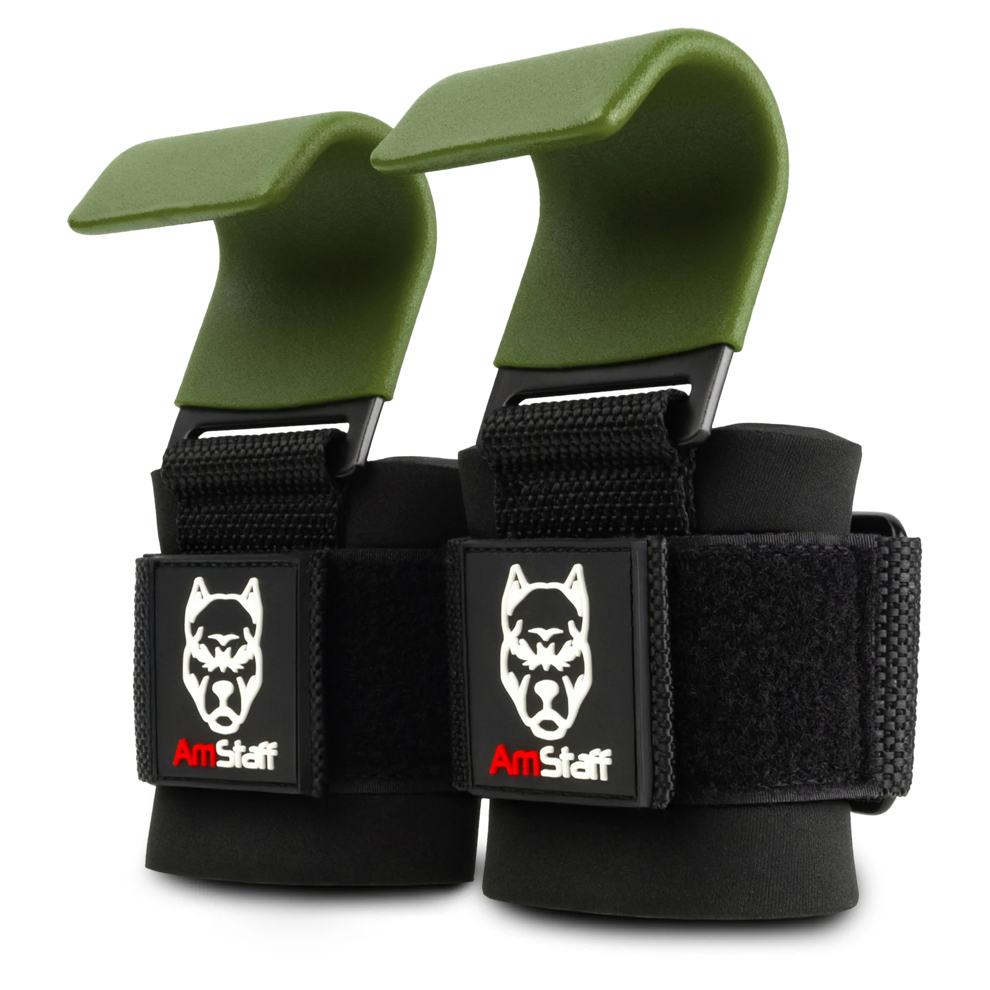 AmStaff Fitness Weight Lifting Hooks - Pair - Image 3