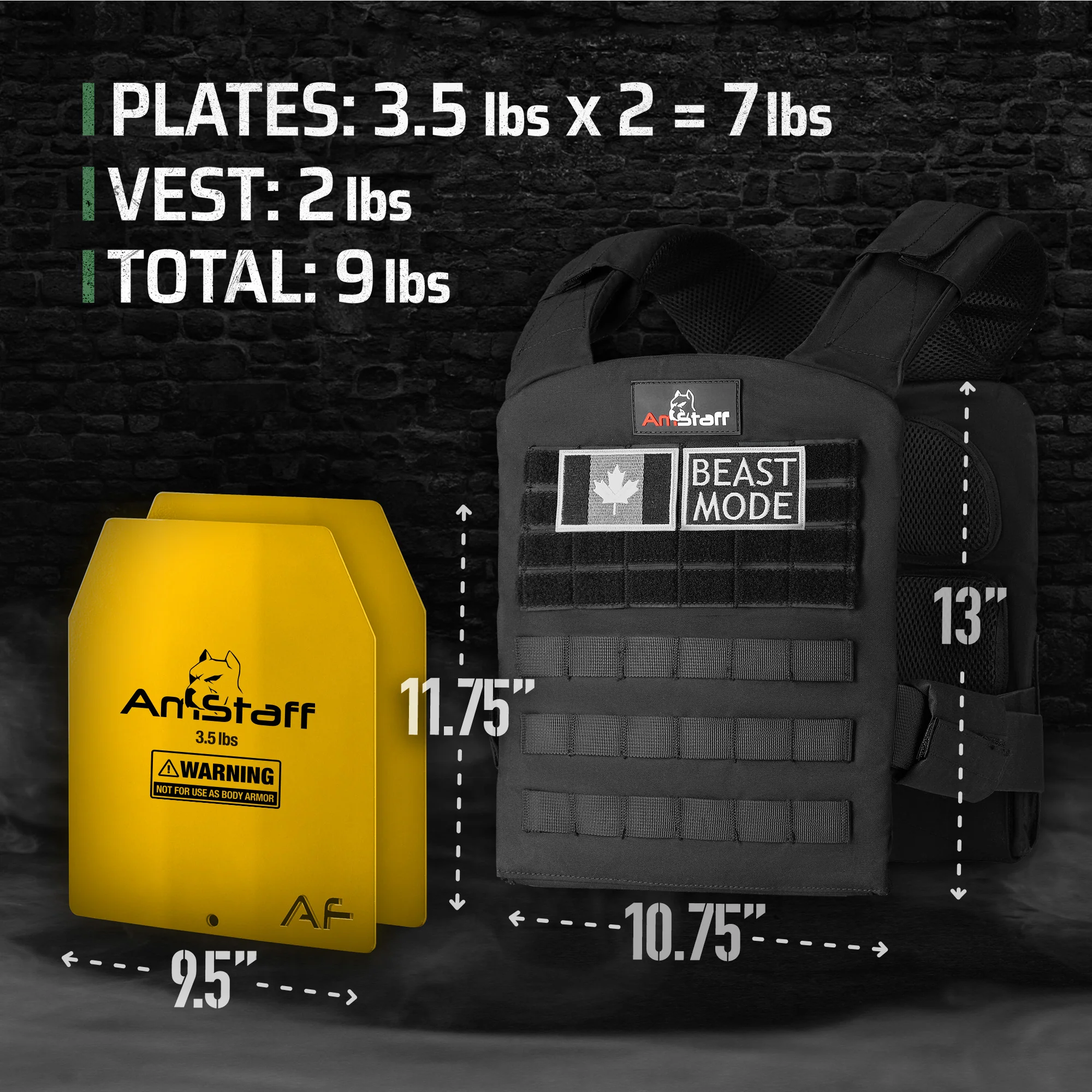 AmStaff Tactical Weighted Vest - Quick Release Fitted Style - Image 5
