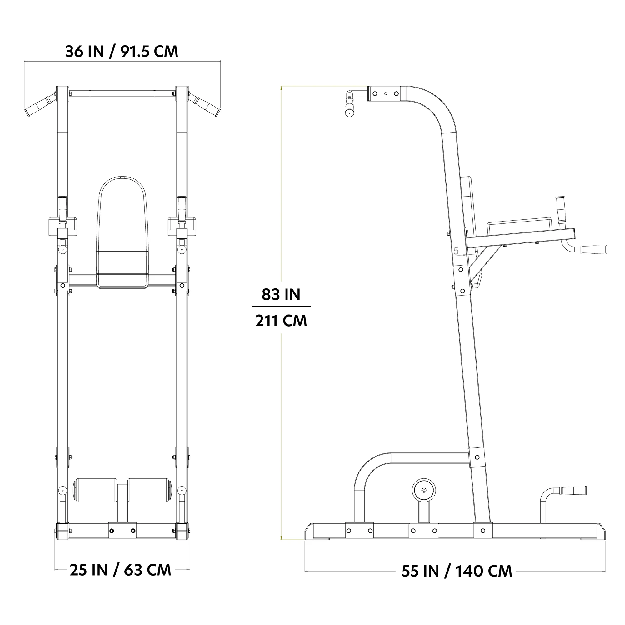 AmStaff TCR1002 Vertical Knee Raise Station - Image 6