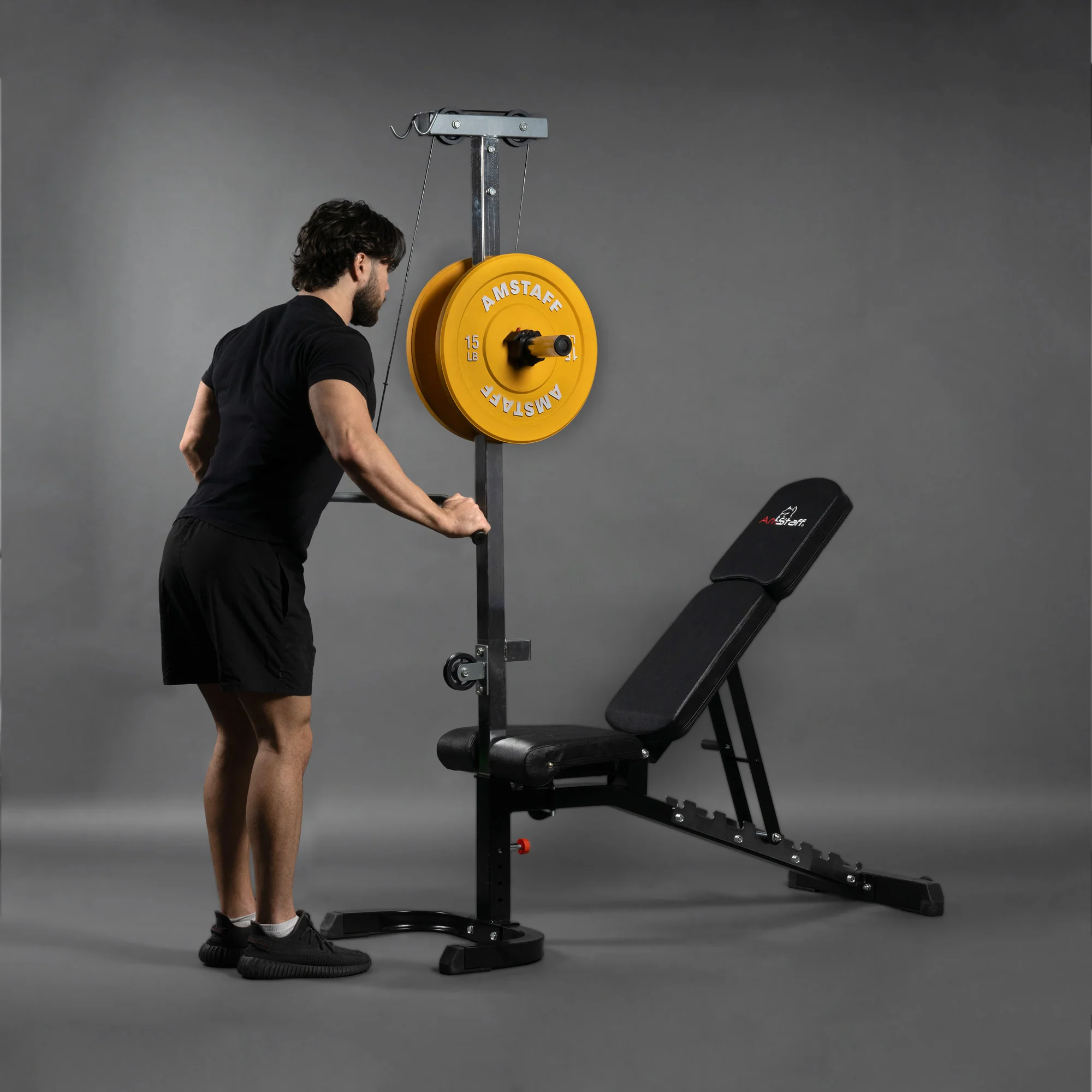 AmStaff TO002 Lat Attachment for Workout Bench - Image 4