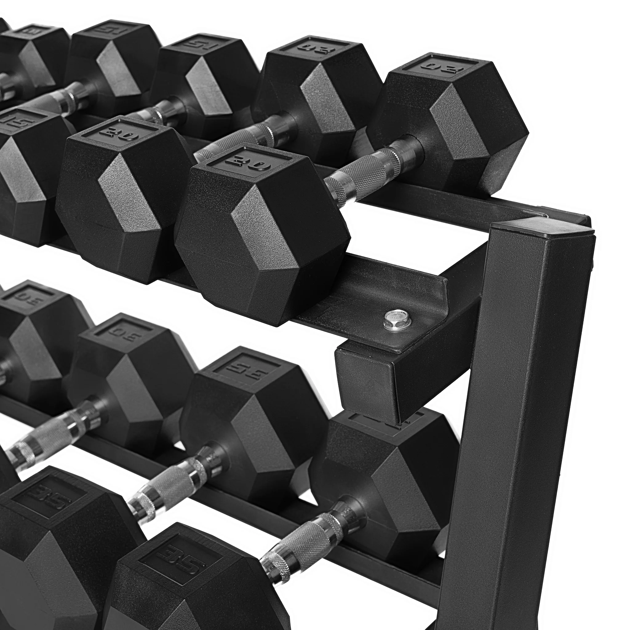 AmStaff TR007 3-Tier Commercial Dumbbell Rack Feature 40 Inch - Image 4