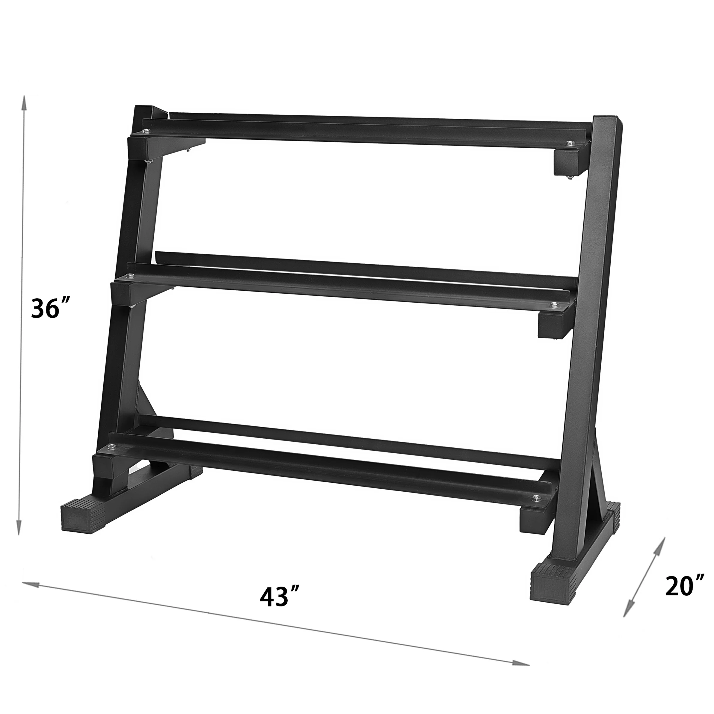 AmStaff TR007 3-Tier Commercial Dumbbell Rack Feature 40 Inch - Image 6