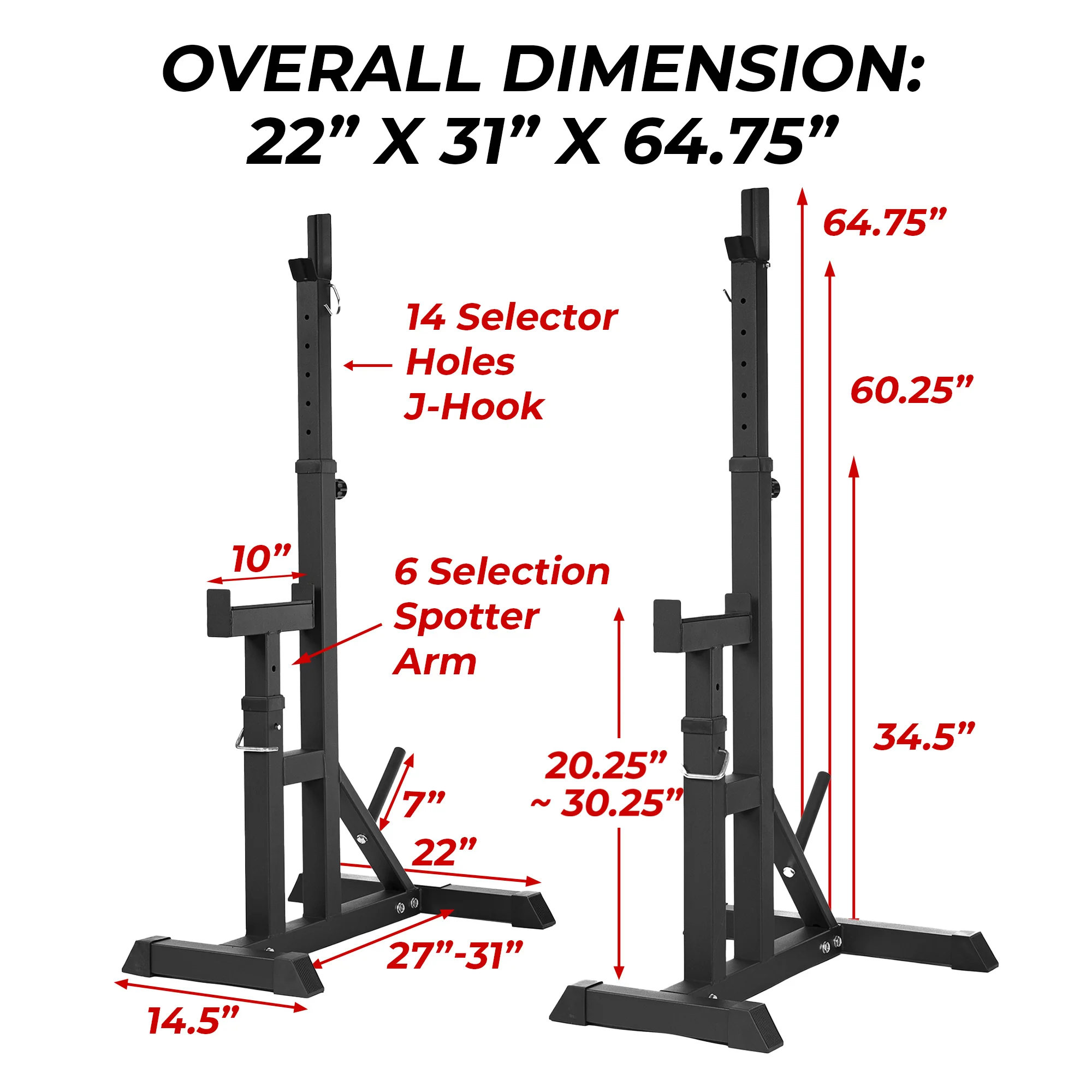 AmStaff TR310A Squat Stands - Image 3