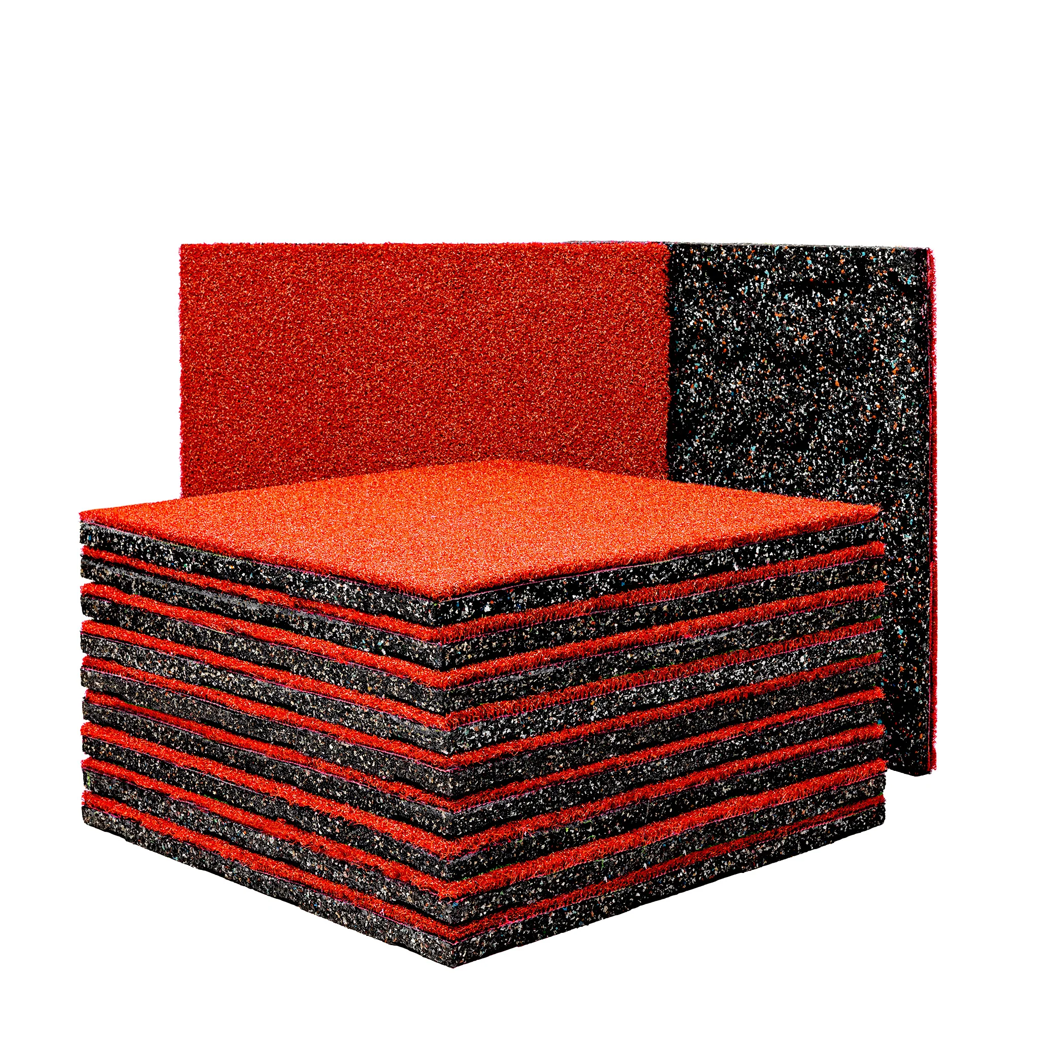 Artificial Turf Tile with 20mm Rubber Underpad - 20" x 20" - Image 24