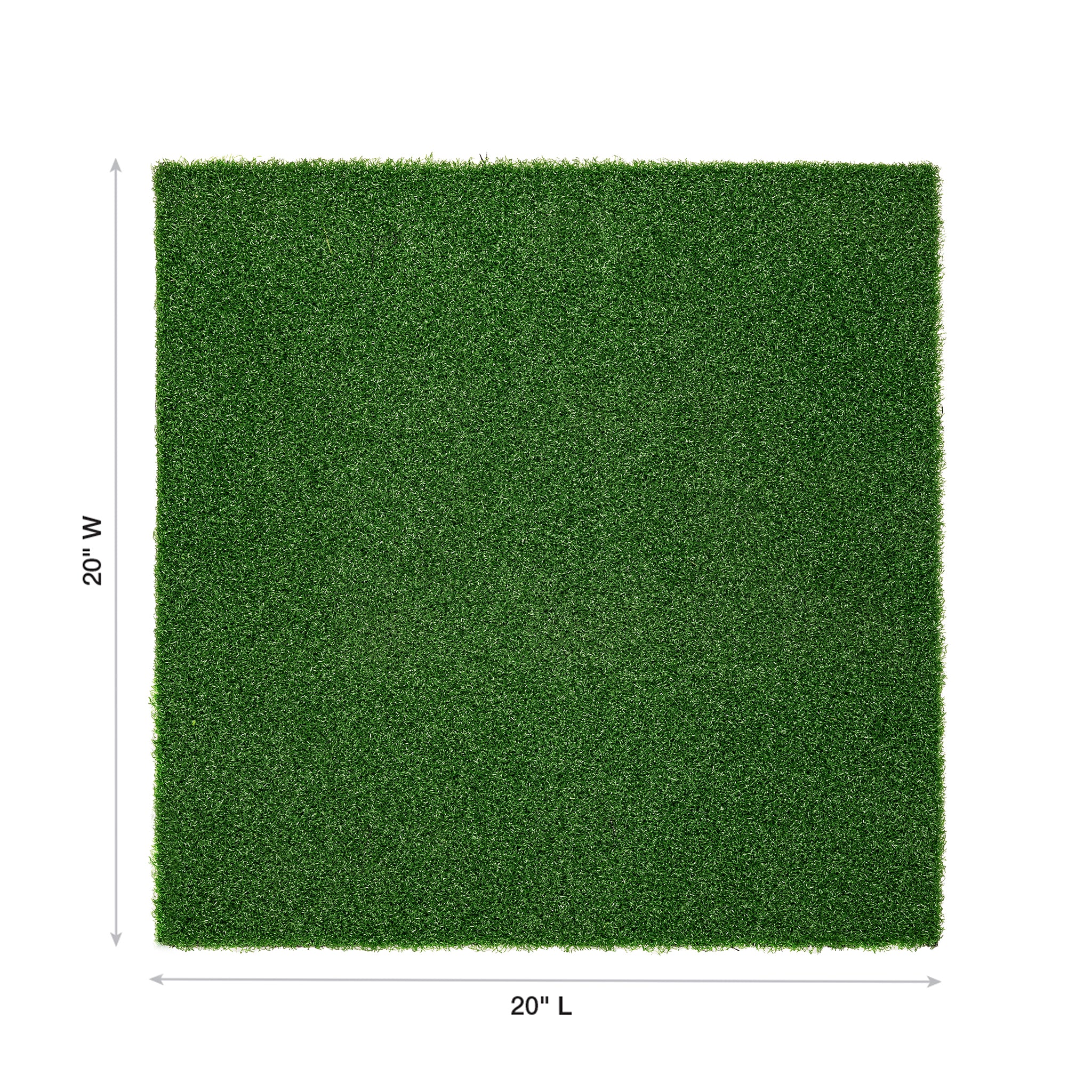 Artificial Turf Tile with 20mm Rubber Underpad - 20" x 20" - Image 6