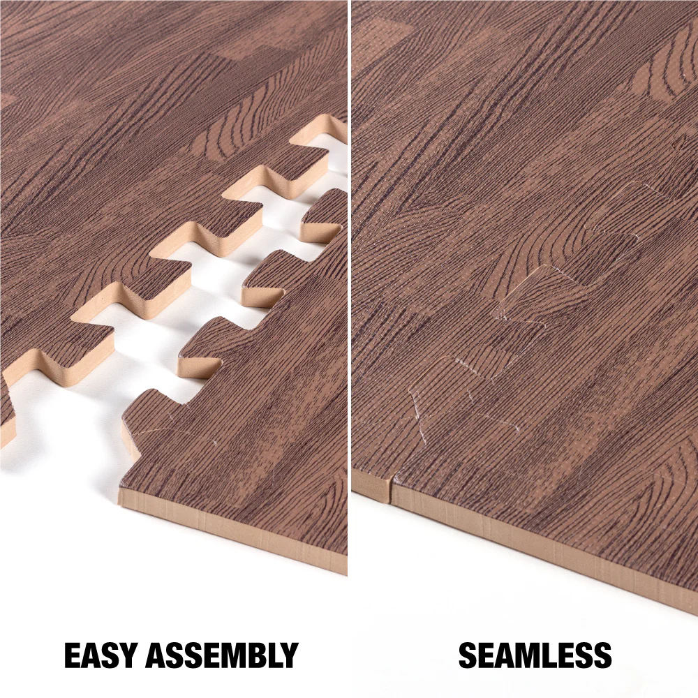 Dark Wood Heavy-Duty Interlocking Foam Mat - Image 4