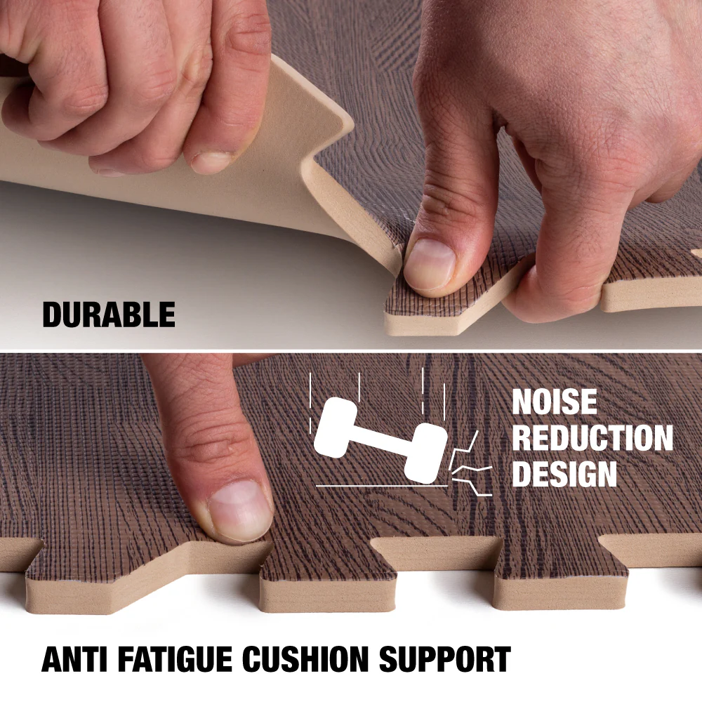 Dark Wood Heavy-Duty Interlocking Foam Mat - Image 5