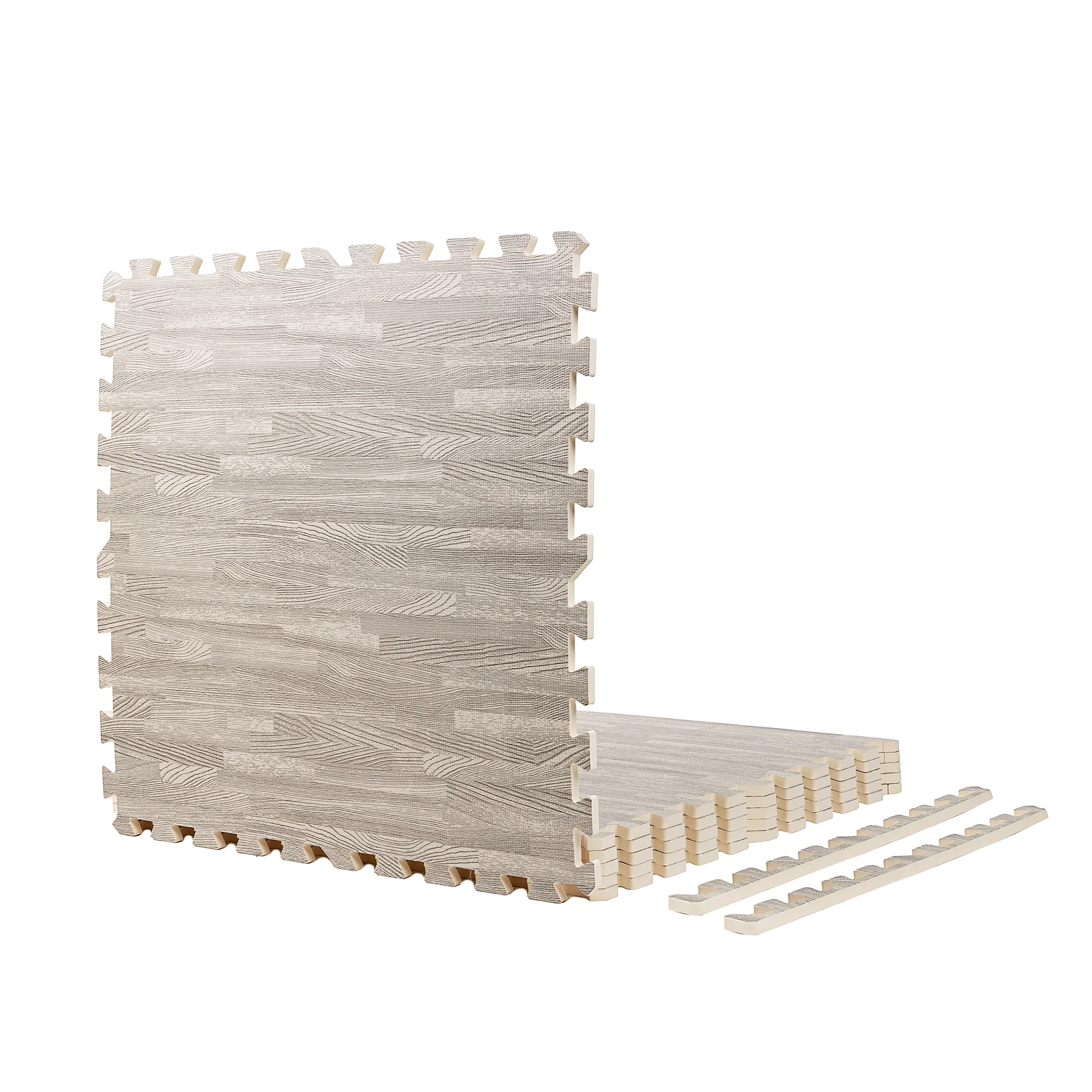 Grey Wood Heavy-Duty Interlocking Foam Mat - Image 7
