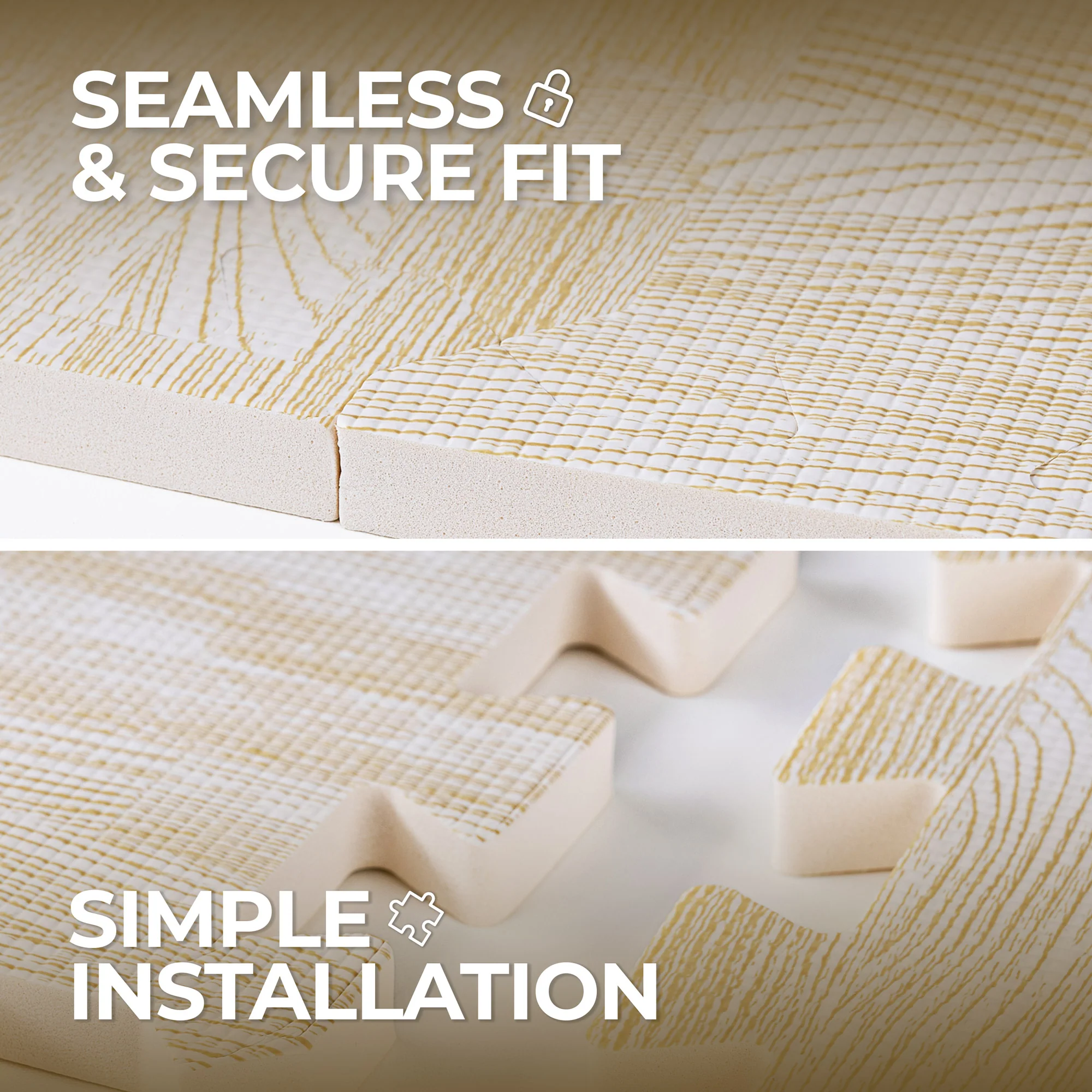 Ivory Wood Heavy-Duty Interlocking Foam Mat - Image 4