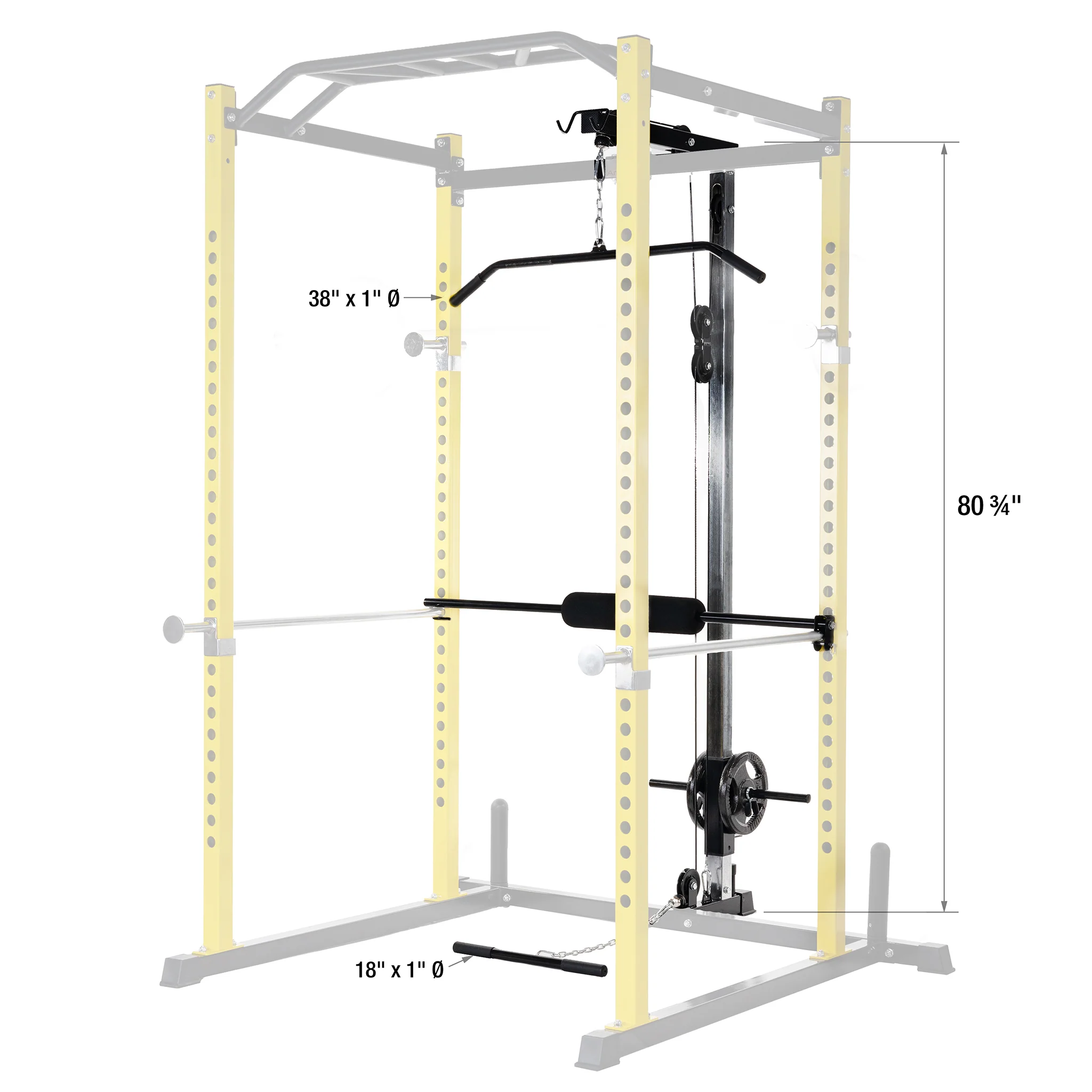 Lat/Pull Down Attachment for DF1161 Power Rack - Image 3