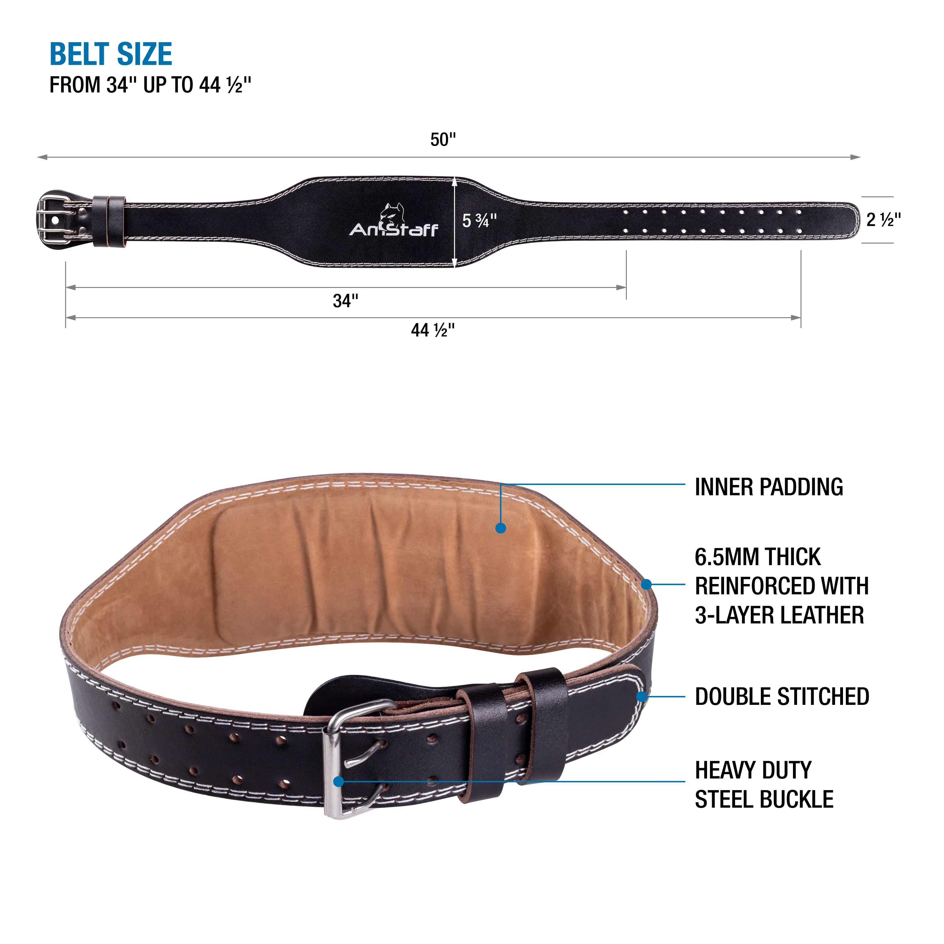 Leather Weight Lifting Belt - Image 5