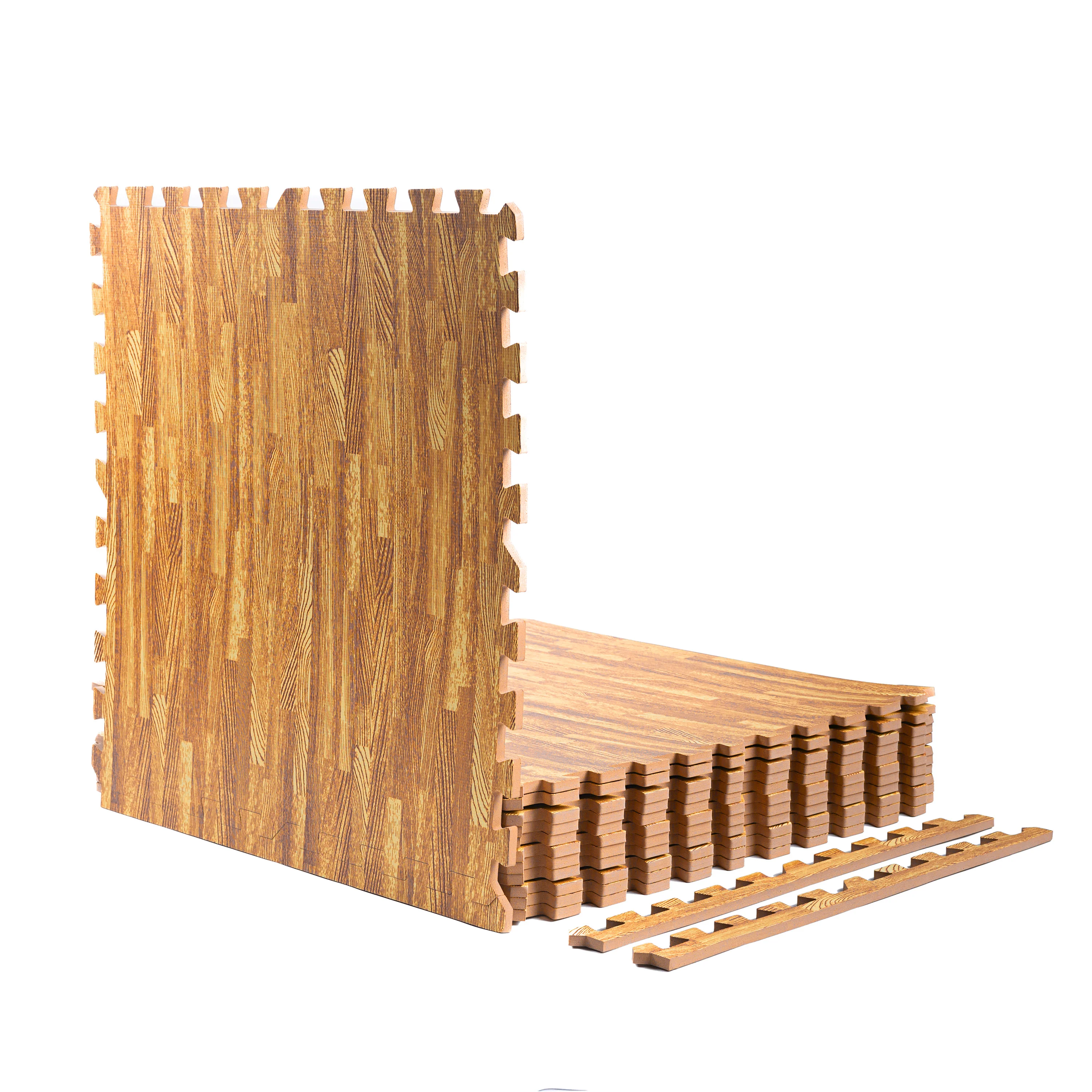 Light Wood Heavy-Duty Interlocking Foam Mat - Image 8