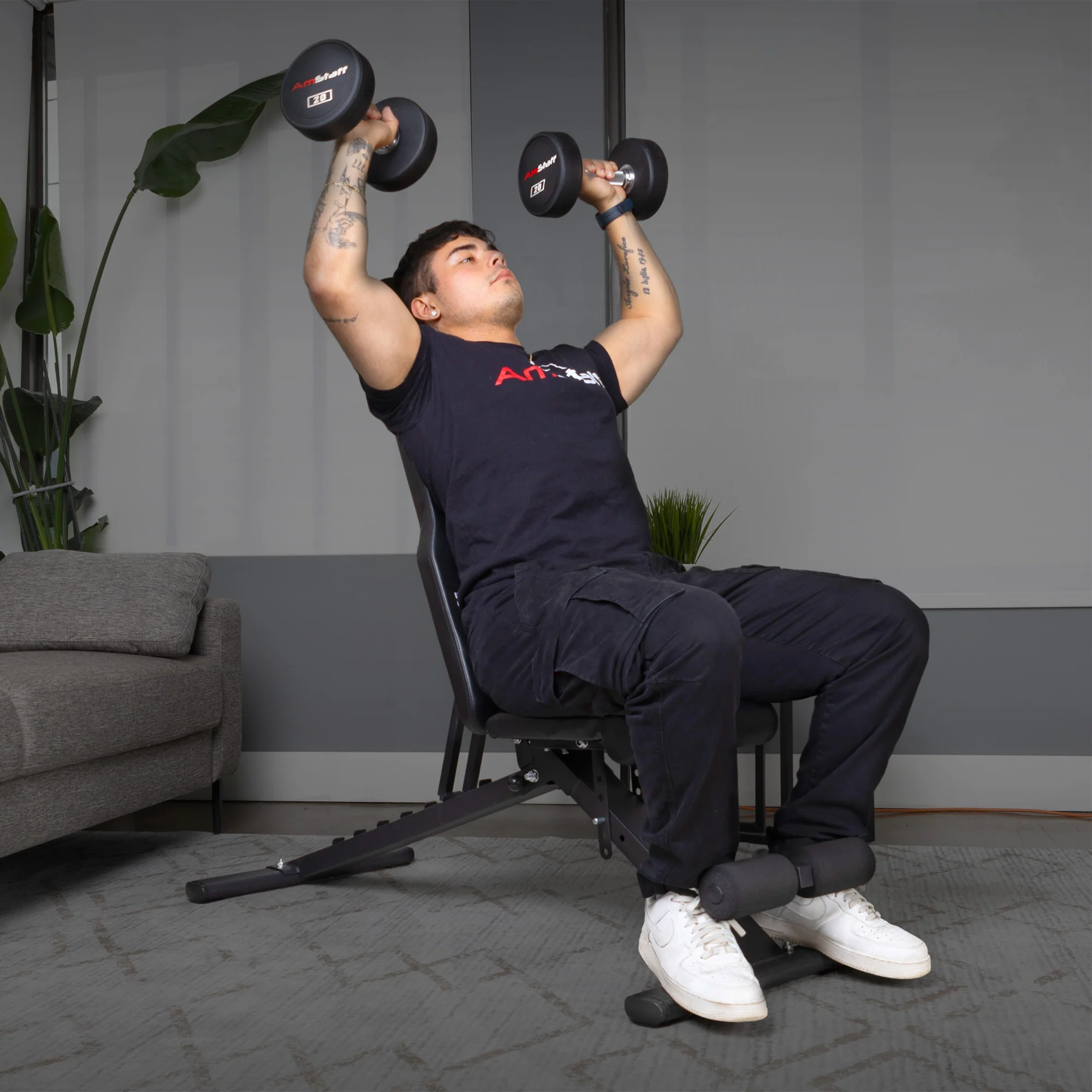 AmStaff Fitness Adjustable Folding Bench - Image 8